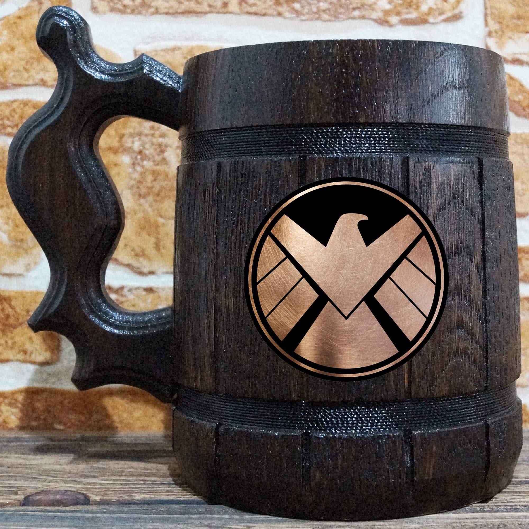 S.H.I.E.L.D. Beer Mug, Marvel Comics Fan Stein, Wedding Gift For Groomsman, Personalized Beer Stein, Custom Gift for Men, Gift for Him, Geek Gift