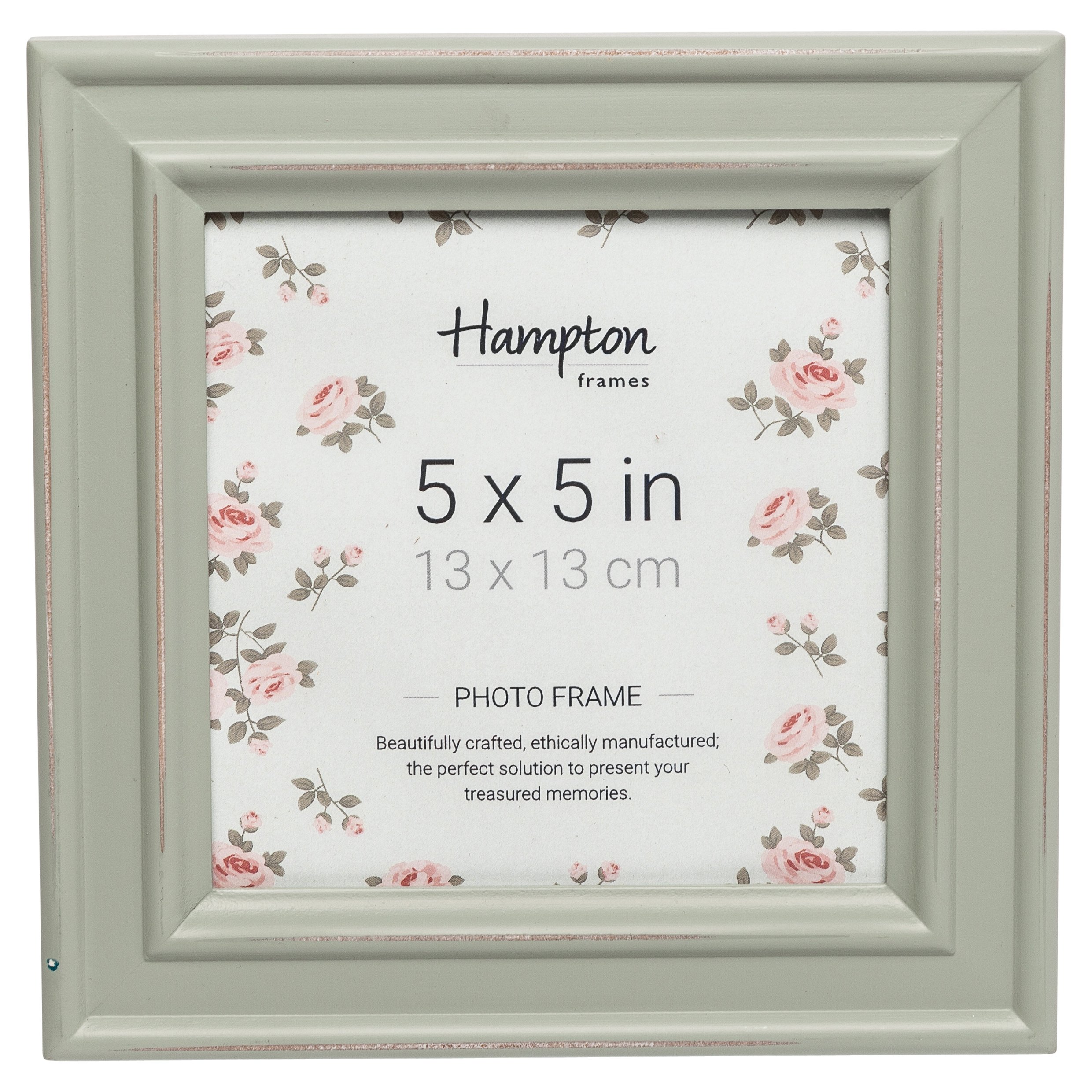 Hampton Frames PALOMA Distressed Square Picture Photo Frame Sage Green 5x5 (13x13cm) PAL301955S