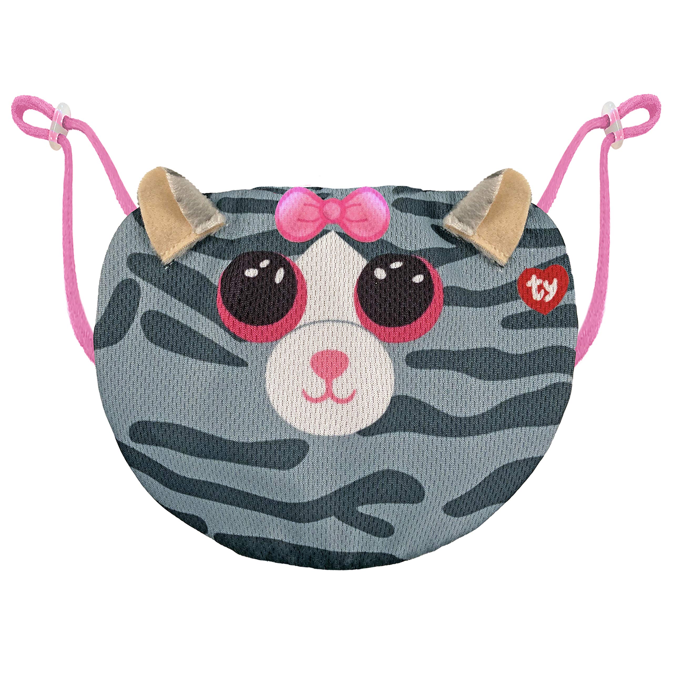 Ty Kiki Striped Grey Cat Washable Face Mask