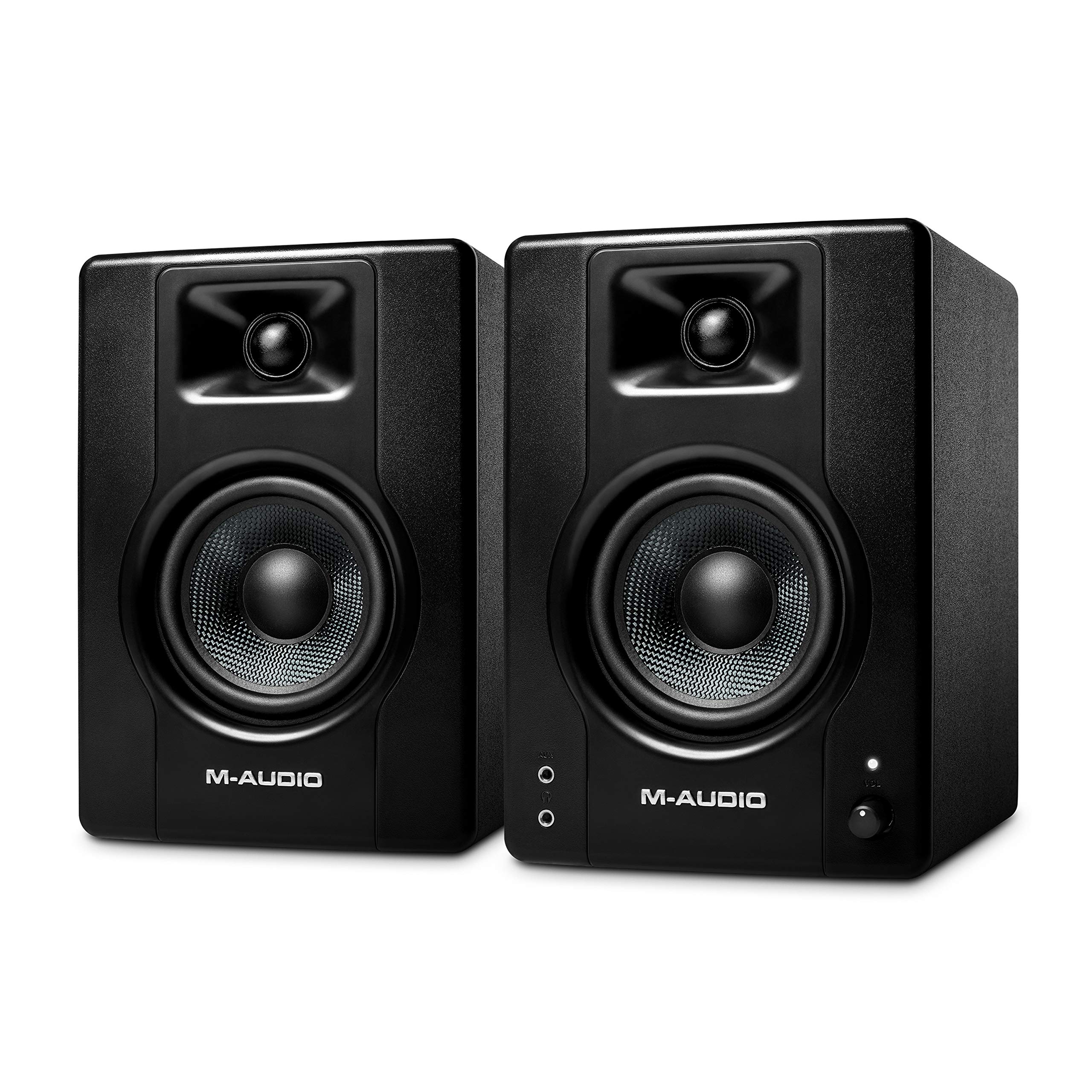 M-AudioBX4-120-Watt Powered Desktop Computer Speakers/Studio Monitors for Gaming, Music Production, Live Streaming and Podcasting (BX4 Pair)