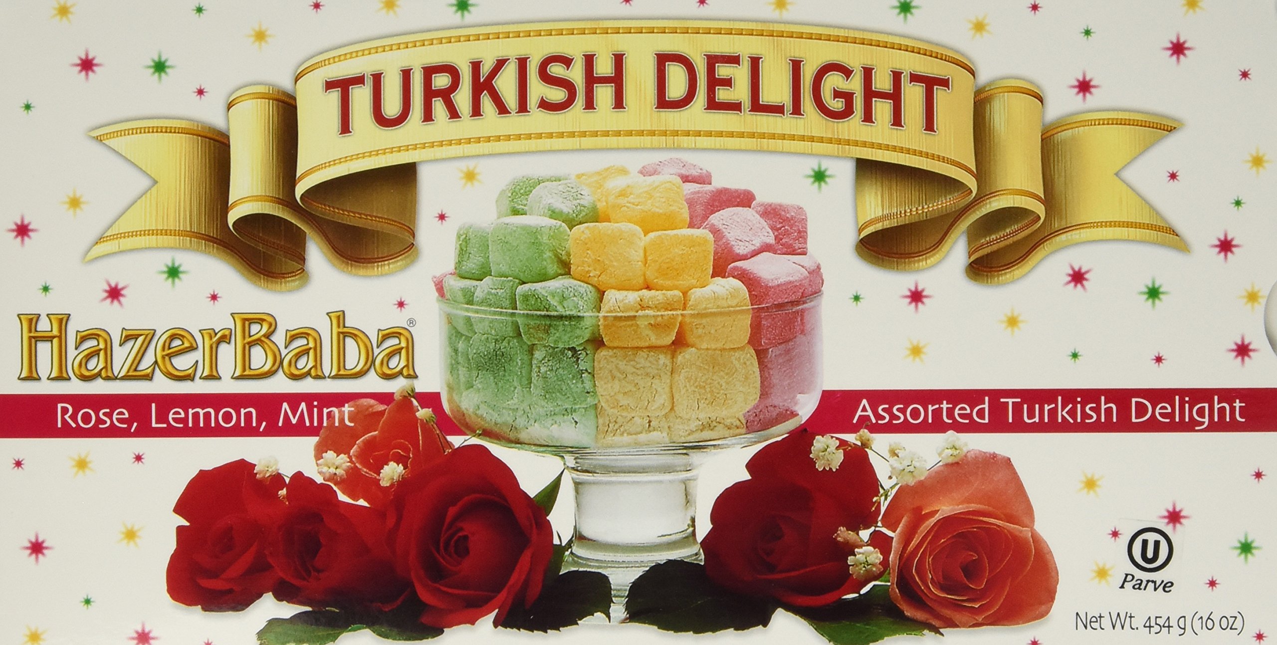 Hazerbaba Turkish Delight with Rose, Lemon & Mint – 1lb