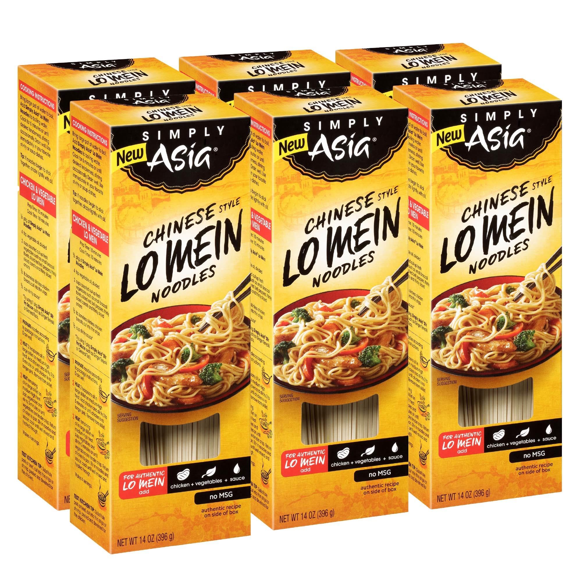 Simply Asia Chinese Style Lo Mein Noodles, 14 oz (Pack of 6)