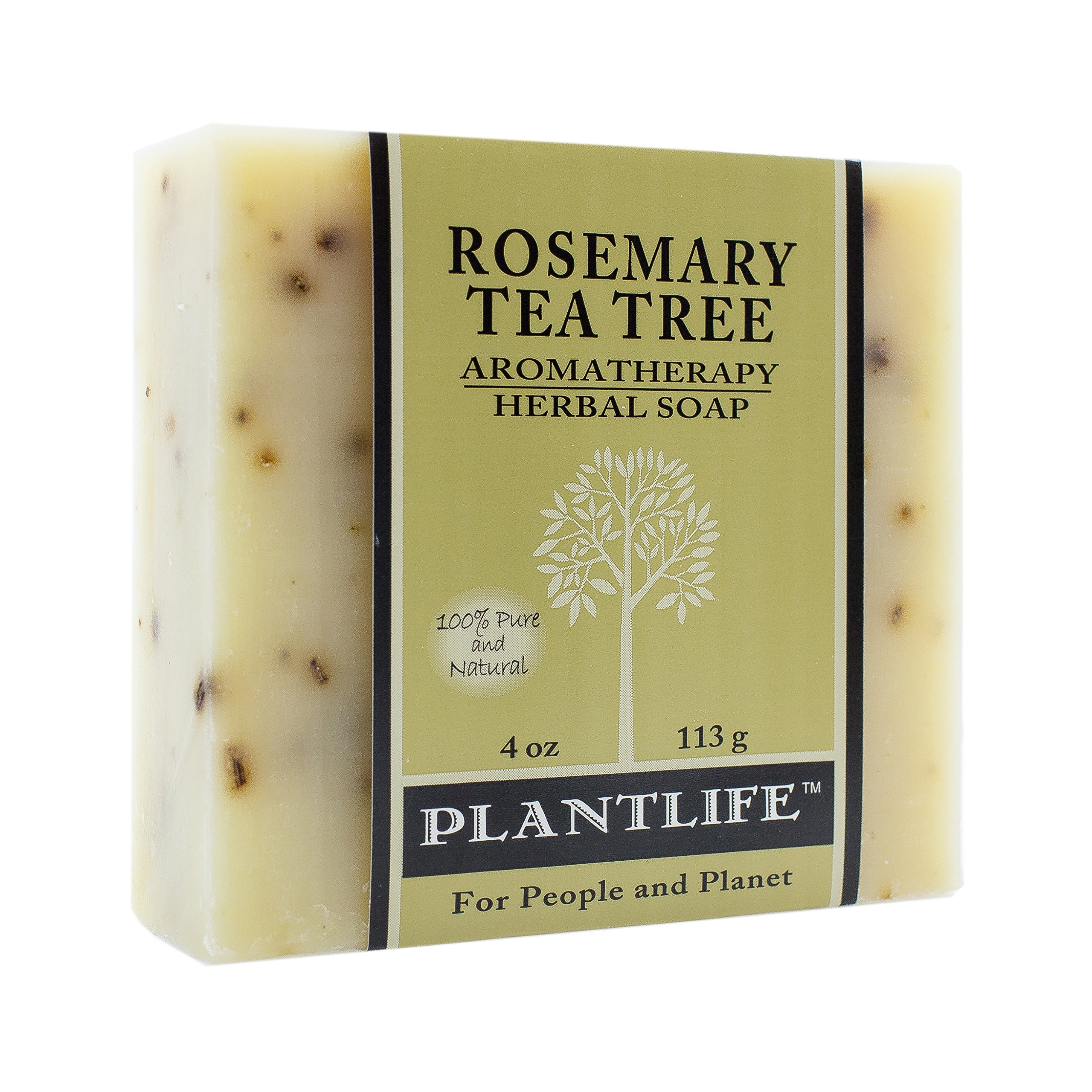 PlantlifeRosemary Tea Tree Bar Soap - Moisturizing and Soothing Soap for Your Skin - Hand Crafted Using Plant-Based Ingredients - Made in California 4oz Bar