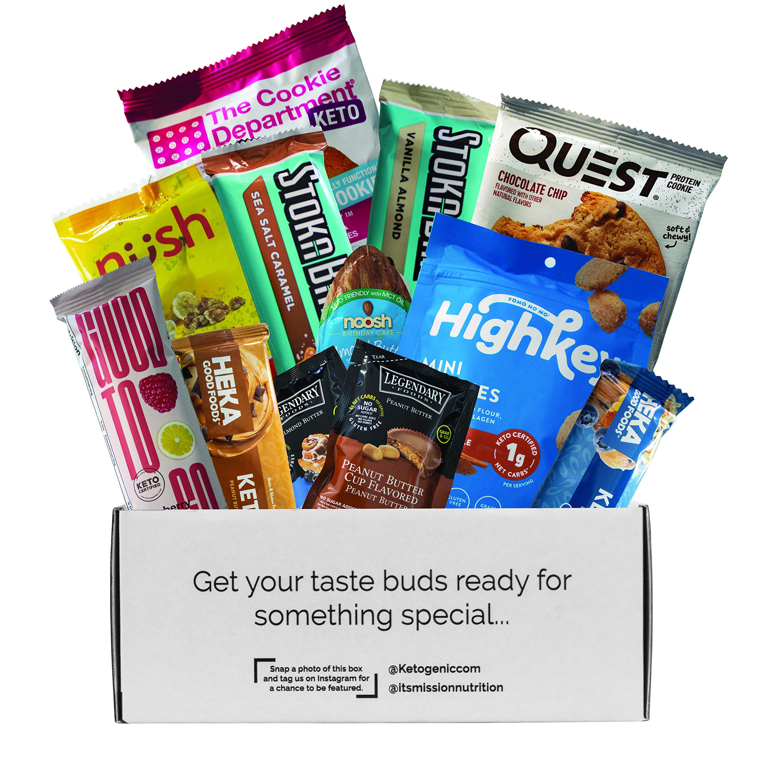 KETO Sweet Treats Gift Bundle: 12 Pack box of Ketogenic low carb & low sugar cakes, cookies, bars, and snacks