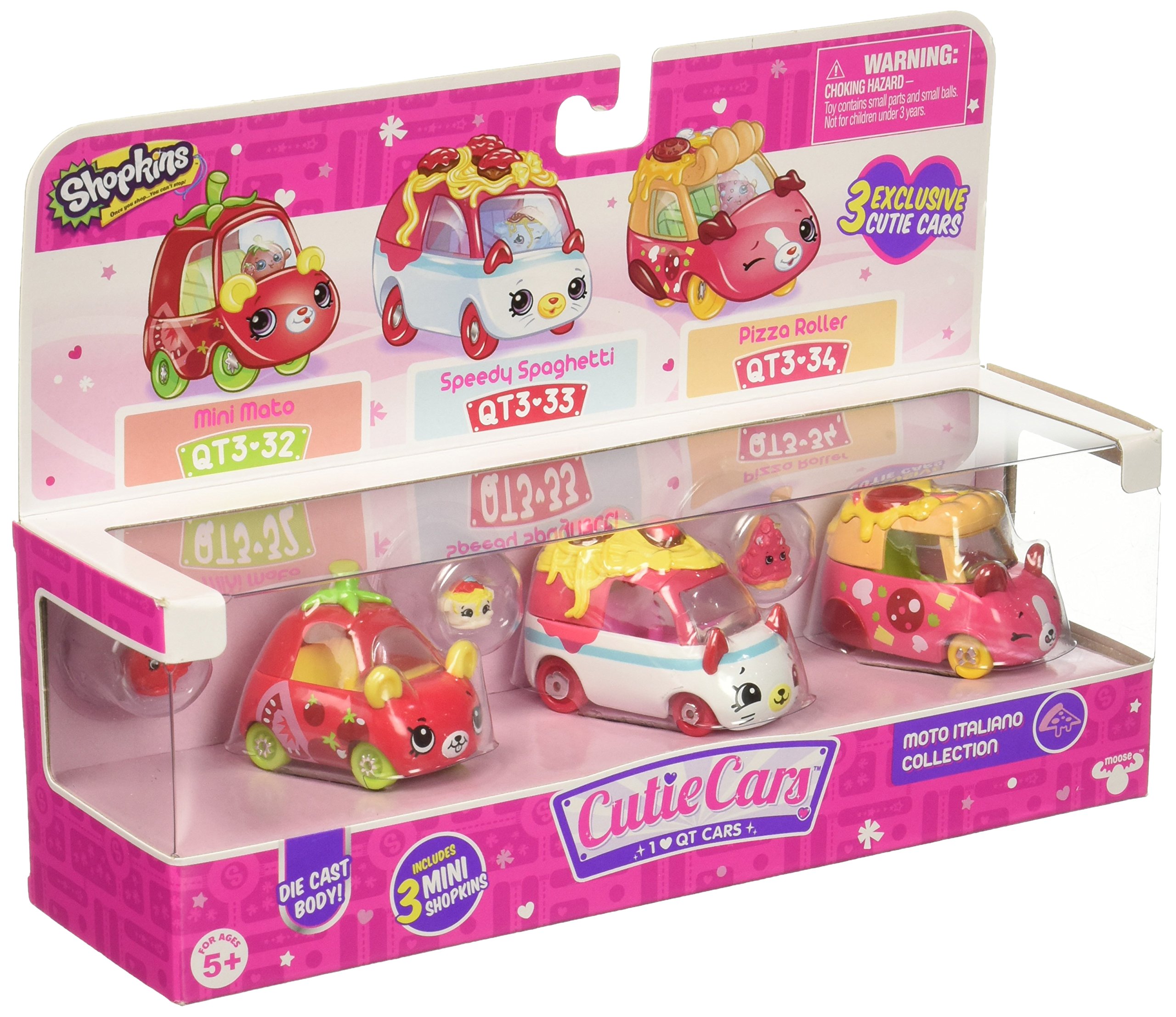 Shopkins Cutie Car S3 3 Pack-Asst 2 Childrens Toy