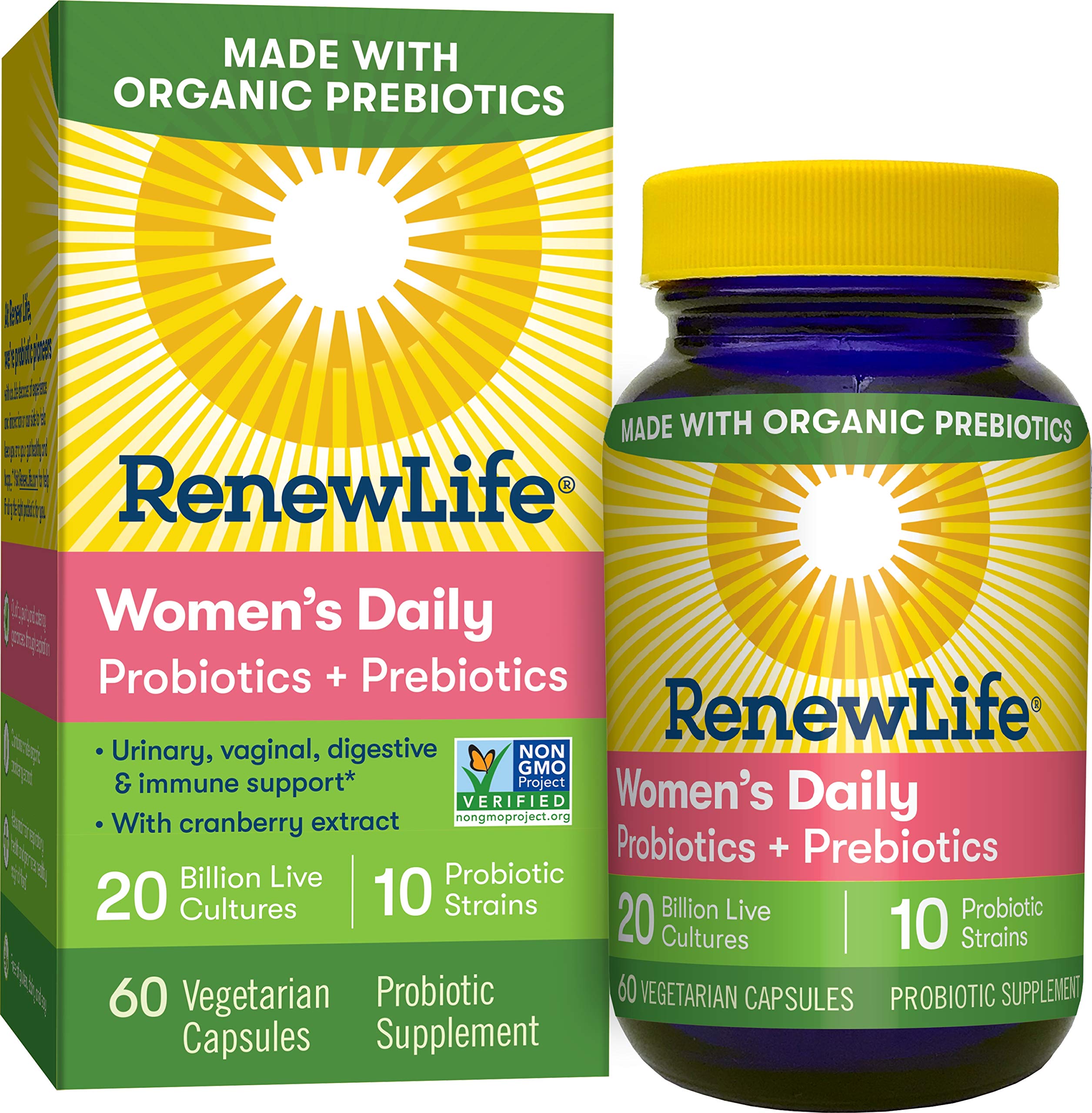 Renew LifeProbiotic Prebiotic Womens Daily, 60 Count