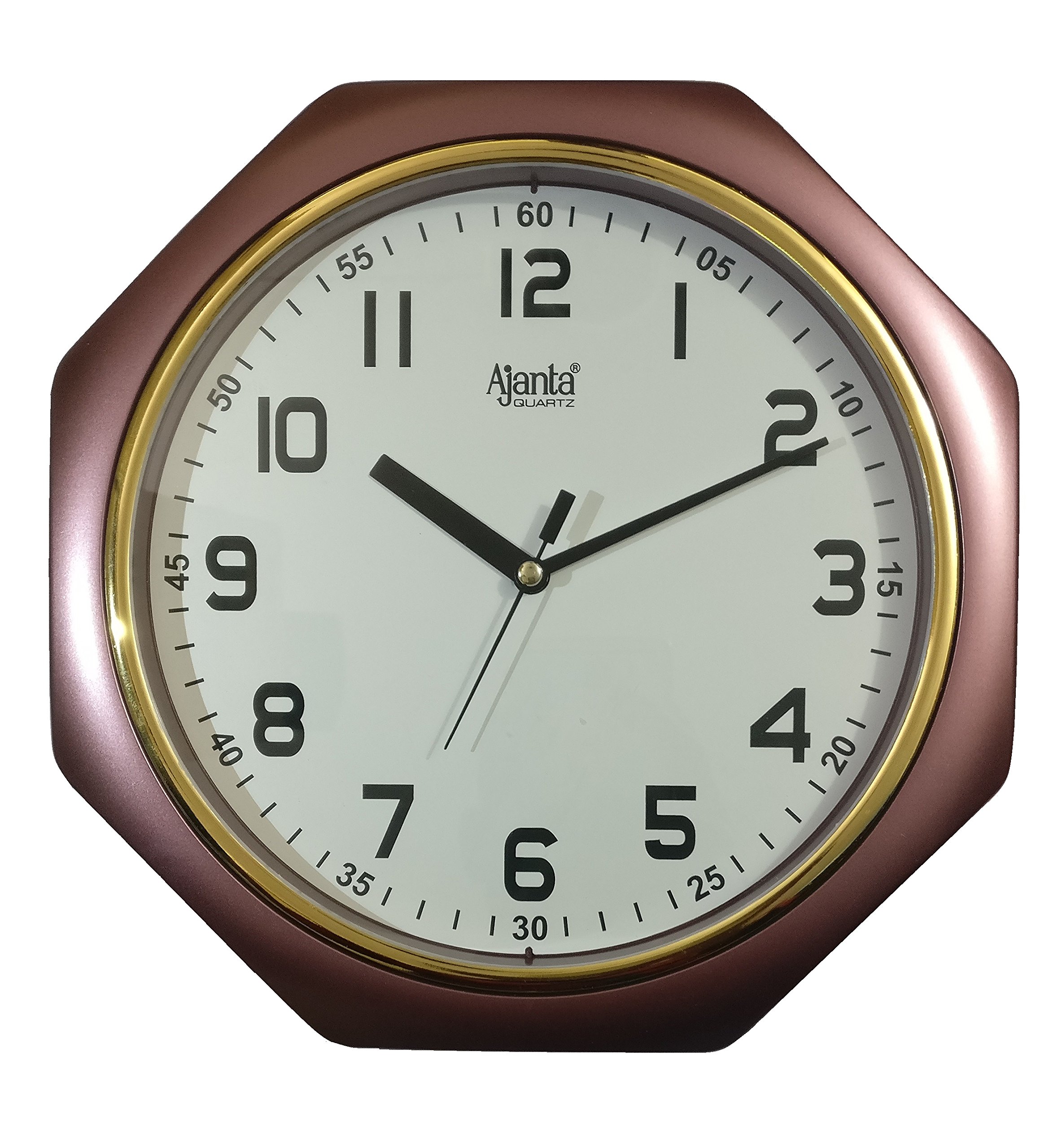 Ajanta Plastic Sweep Clock (Multicolour, 24.5 cm x 24.5 cm x 3.8 cm)