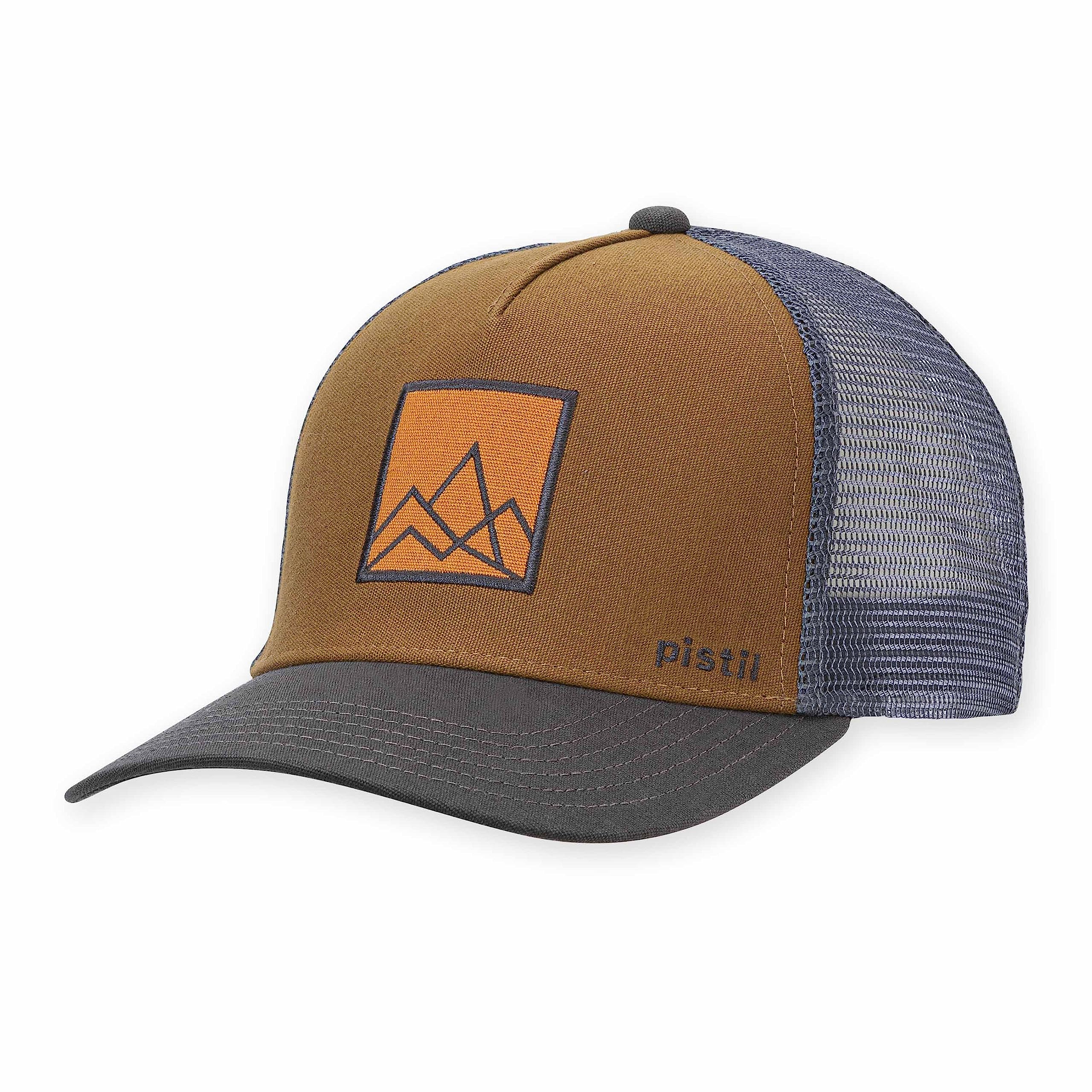 pistilMen's Crag Trucker Hat, Camel