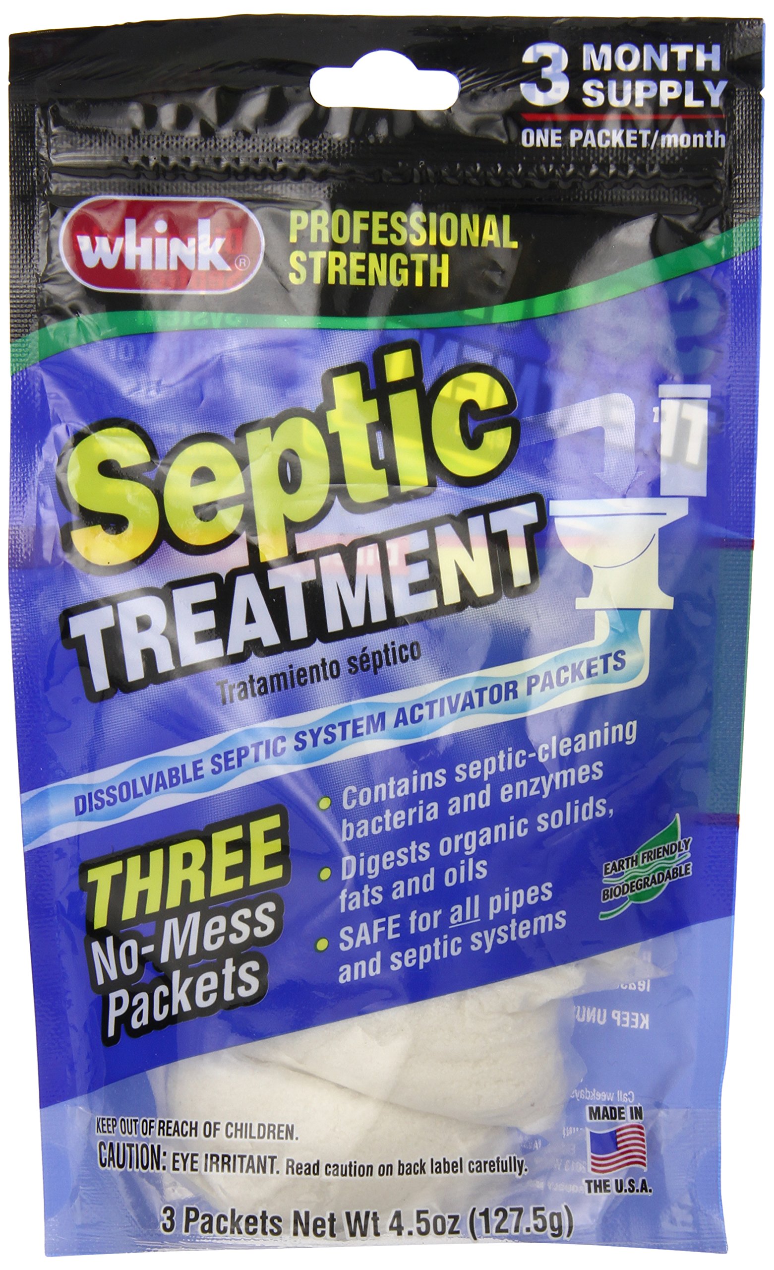 Whink Septic Treatment, 3 Count (Pack of 6)