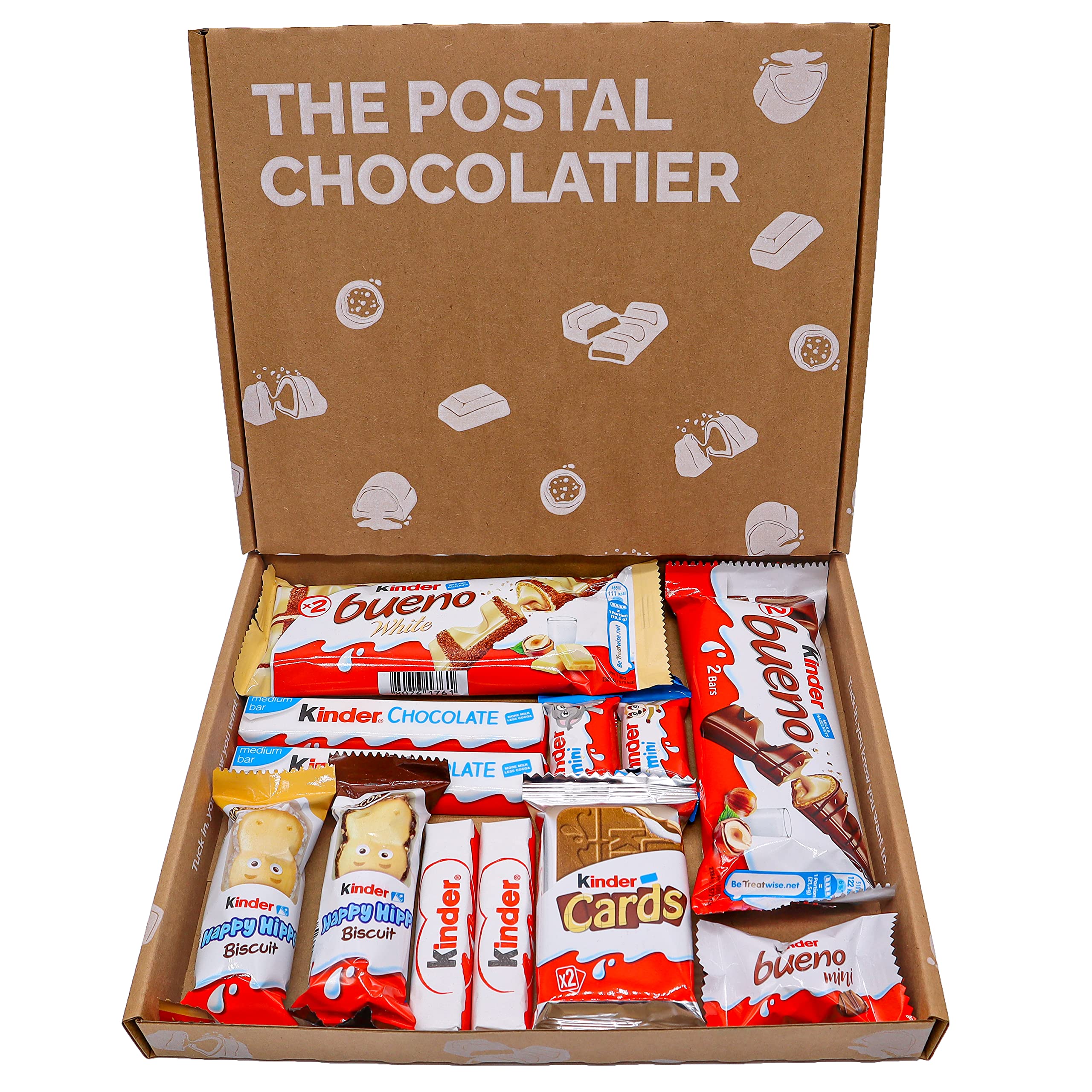 Kinder Chocolate Gift Box Hamper, Letter Box Friendly, Perfect for Presents, Surprises and Special Occasions, Kinder Bueno, Happy Hippo, Kinder Cards, Kinder Mini