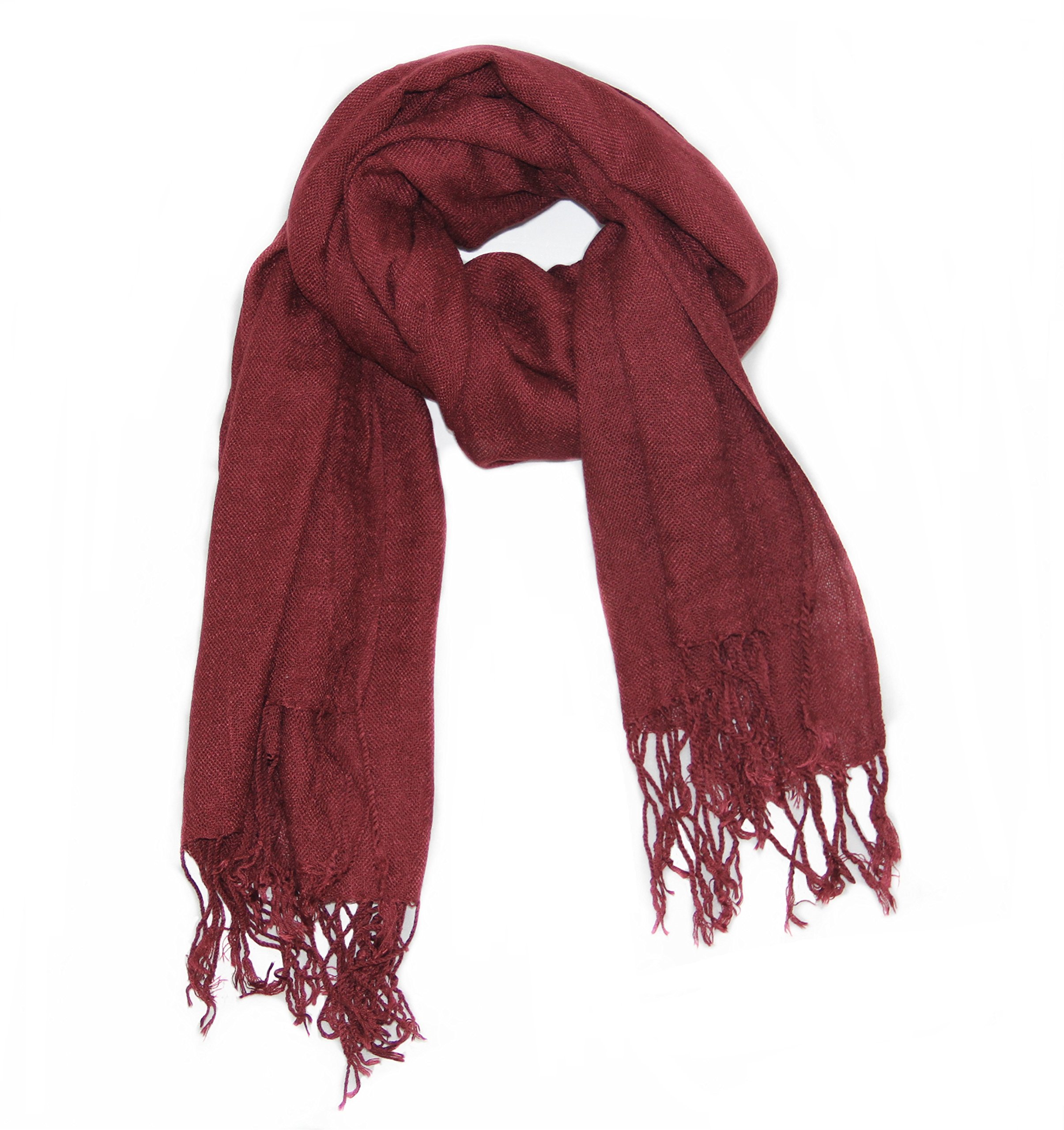 Soophen Pashmina Scarf Beautiful Solid Colors - Sunset