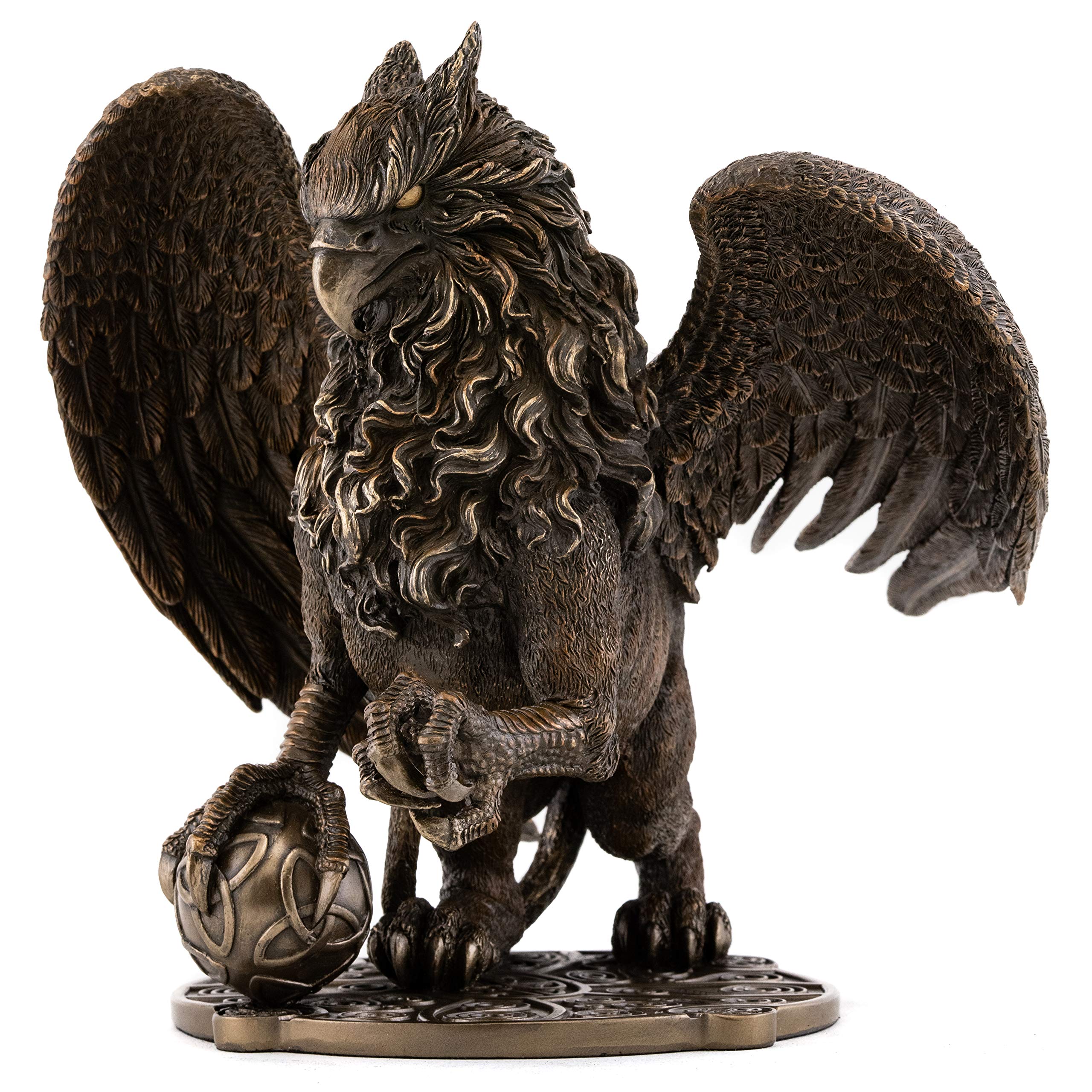 Top Collection Celtic Griffin Statue - Protector of Treasures and Priceless Possessions Gryphon Sculpture in Premium Cold Cast Bronze-9.5-Inch King of The Creatures - Powerful and Majestic Figurine