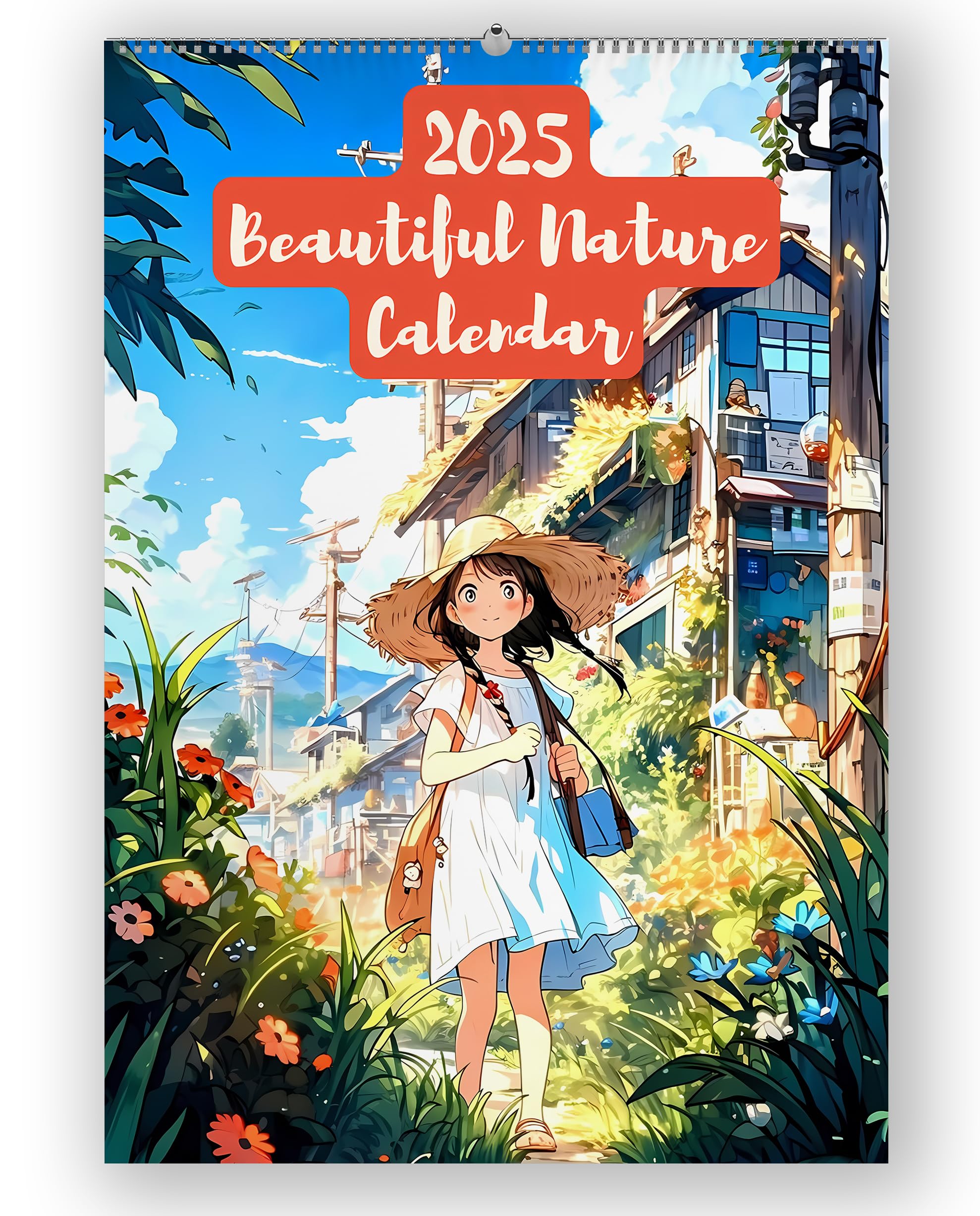 Visaan Beautiful Nature Wall Hanging Calendar 2024-2025, Beautiful Colourful Nature Images, Extra Large Calendar 30x40 cm