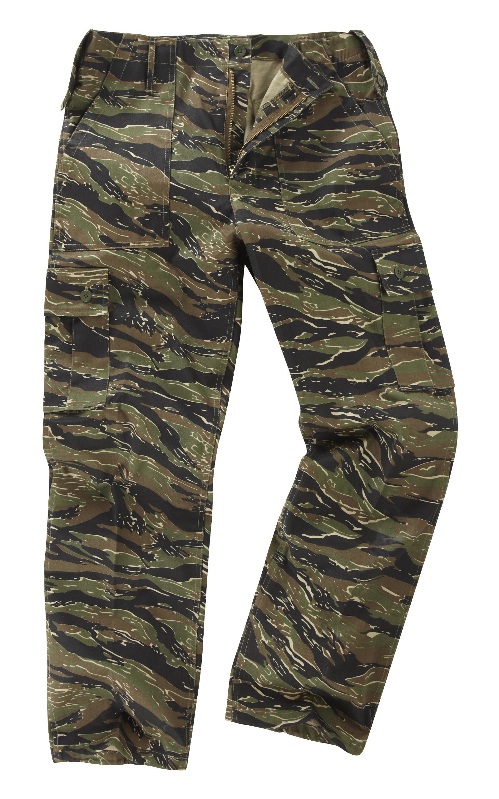 Army and Outdoors 6 Pocket Camouflage Combat Cargo Trousers - Tiger Stripe