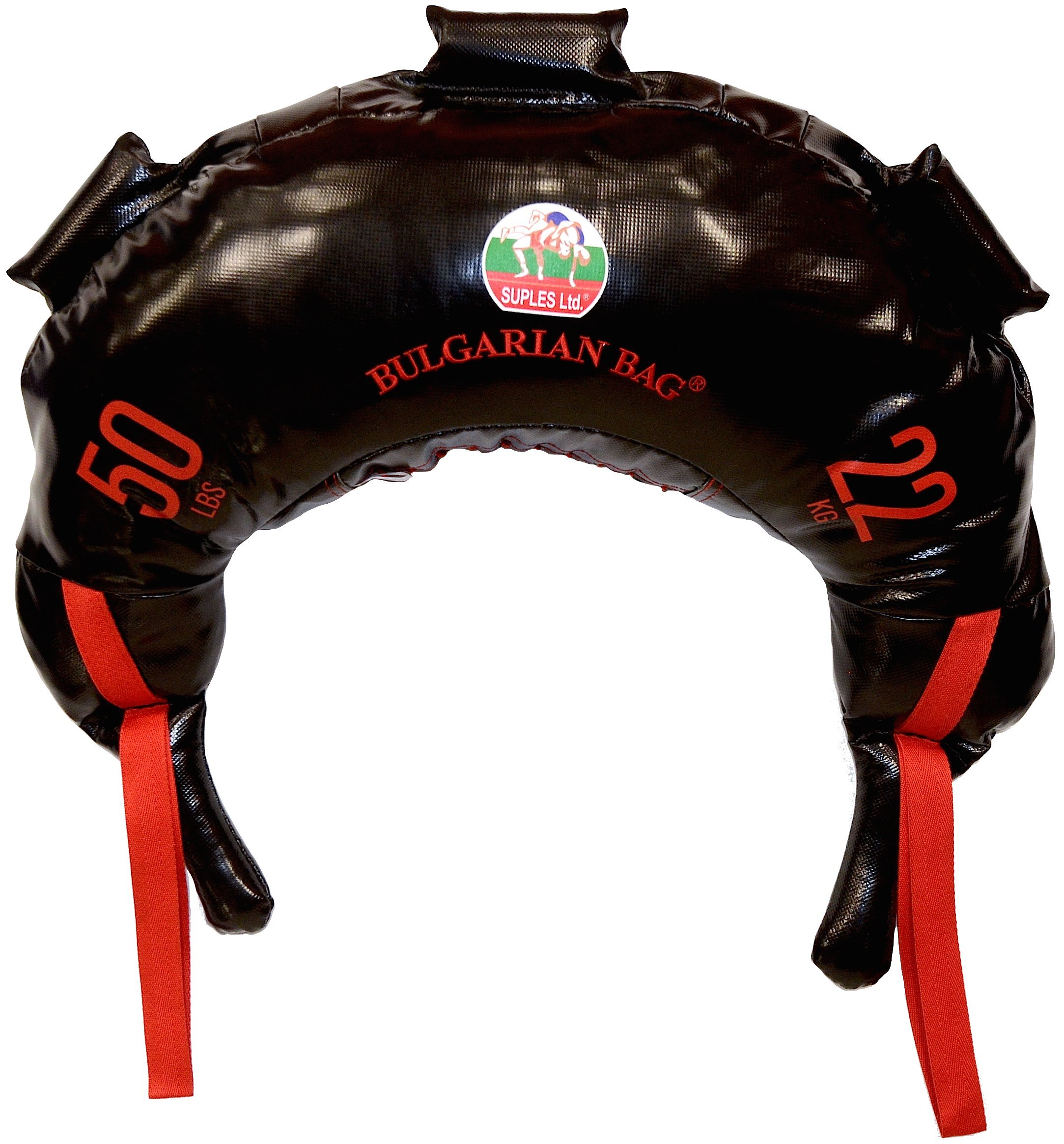 Bulgarian Bag®-Model Original, Black Vinyl, Made by Suples, Including The Instructional Video from The Inventor Coach Ivan Ivanov (Wrestling, Fitness, Crossfit)