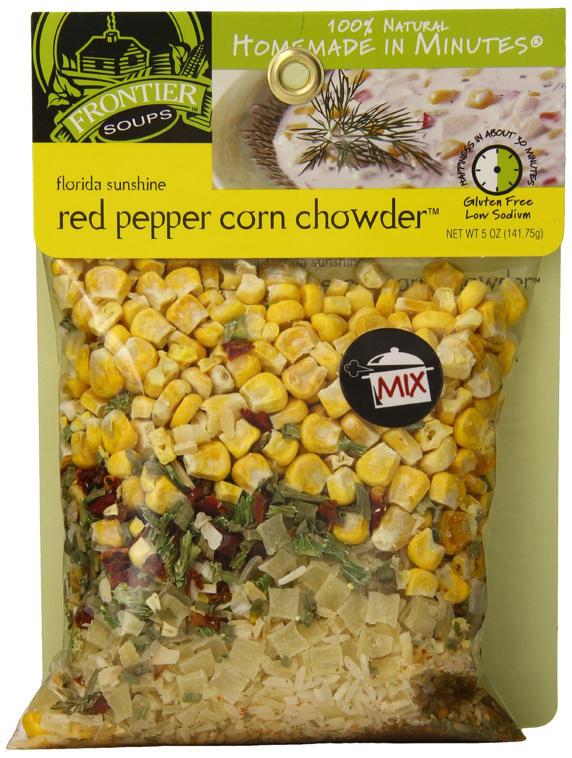 Frontier Soups Homemade In Minutes Florida Sunshine Red Pepper Corn Chowder, 5-Ounce Bags (Pack of 4)