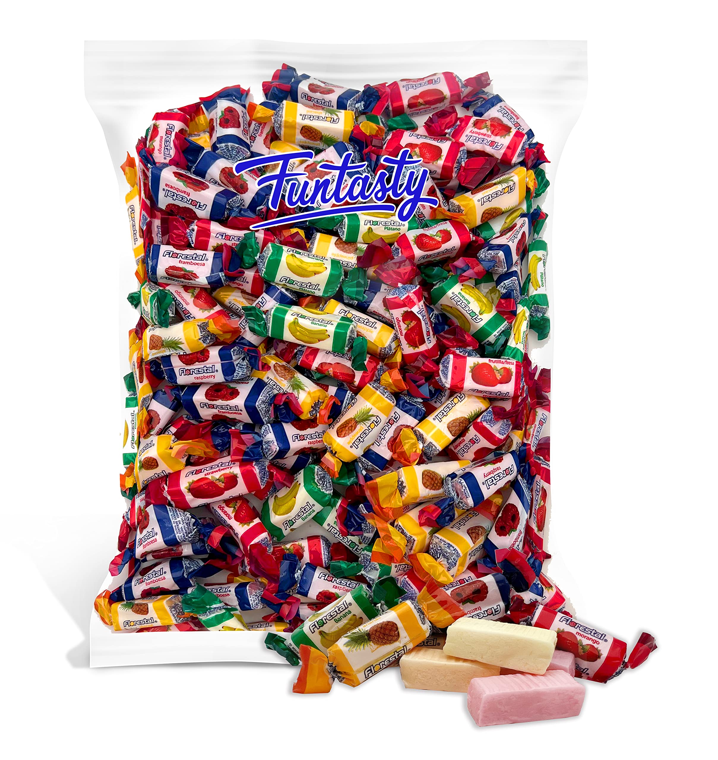 FUNTASTYAssorted Taffy Candy, Fruit and Berry Flavors, 1.5-Pound Pack