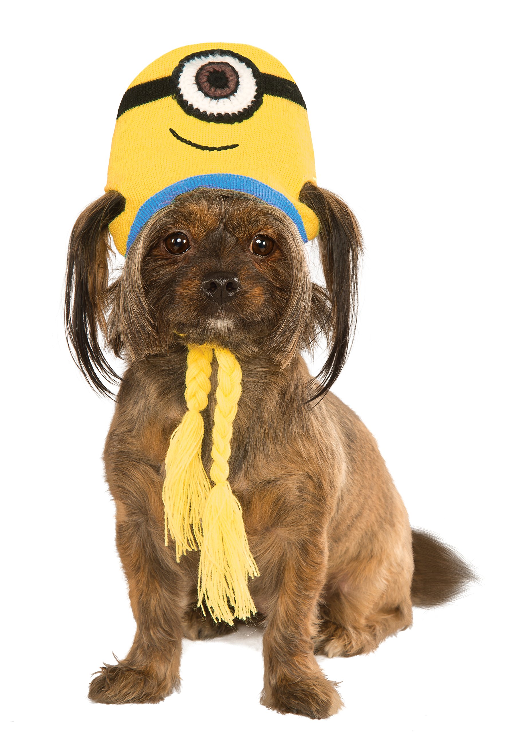 Minion Stuart Knit Dog Headpiece, Small/Medium