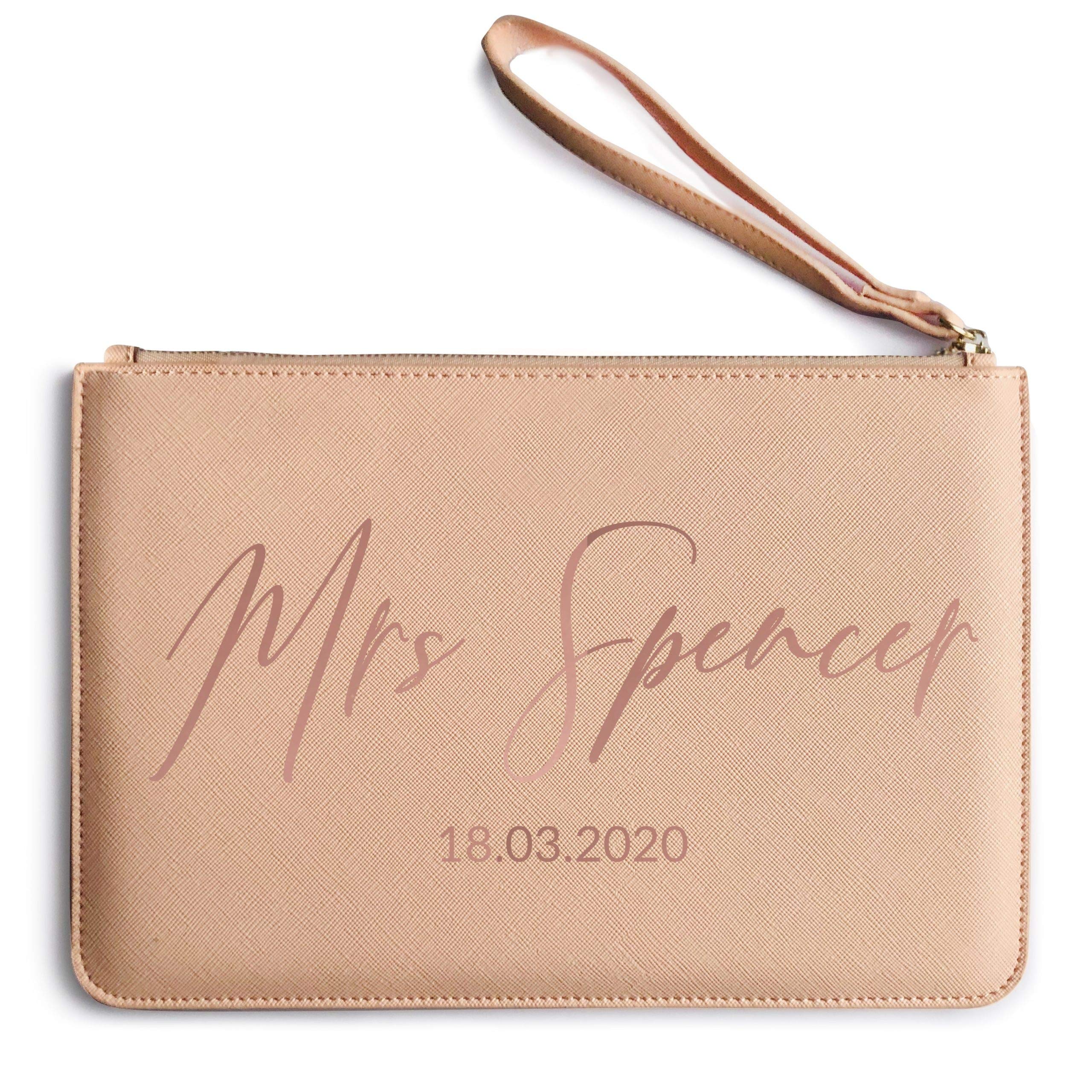 PriséePersonalised Mrs Clutch Bag for Bride to Be