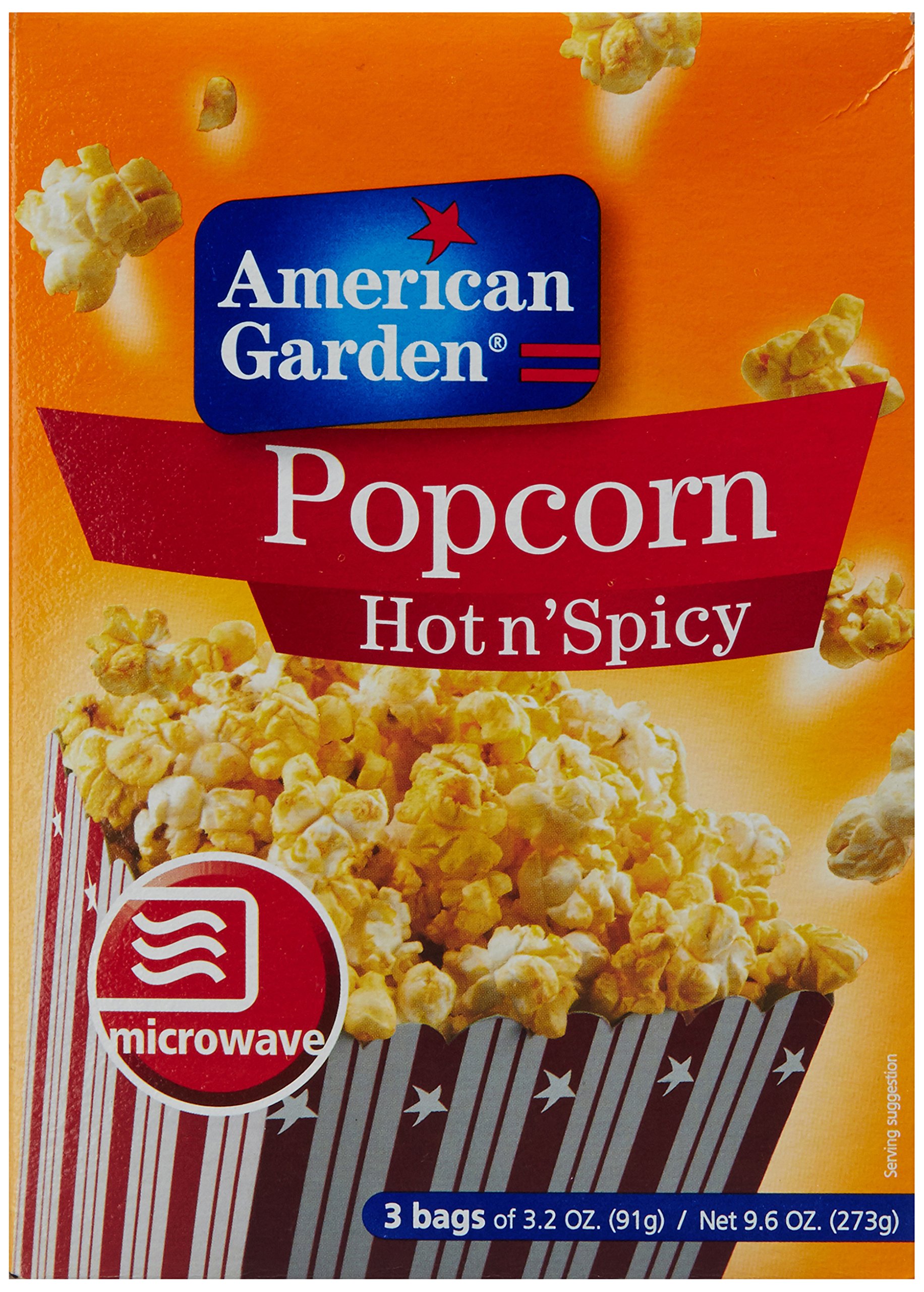 American Garden Microwave Hot N Spicy Popcorn Gluten Free 273g