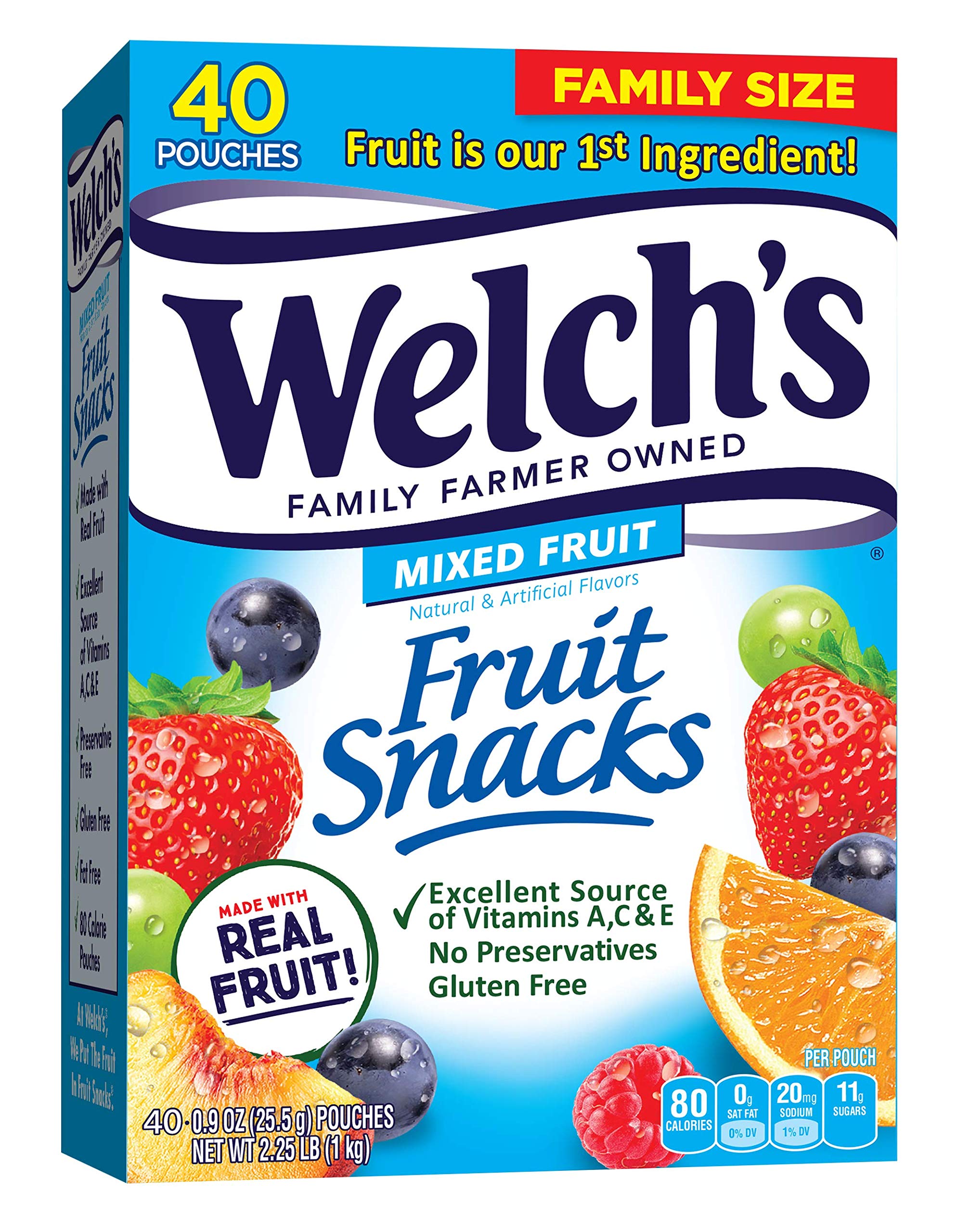 Welch's Mixed Fruit, 0.9 oz, 40 Ct