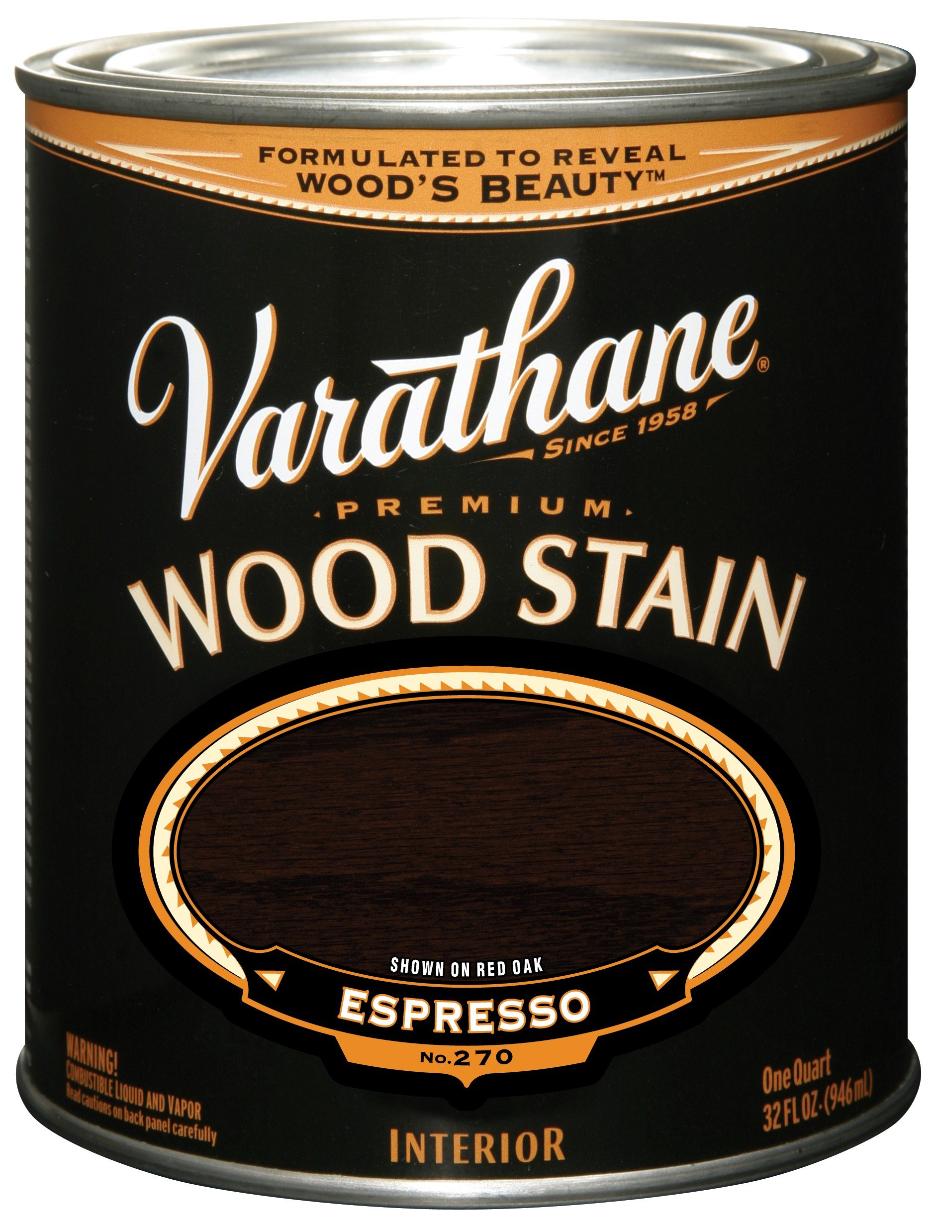 Rust-Oleum 1 qt Rust-Oleum Brands 241412H Espresso Varathane Oil-Based Interior Wood Stain Pack of 1