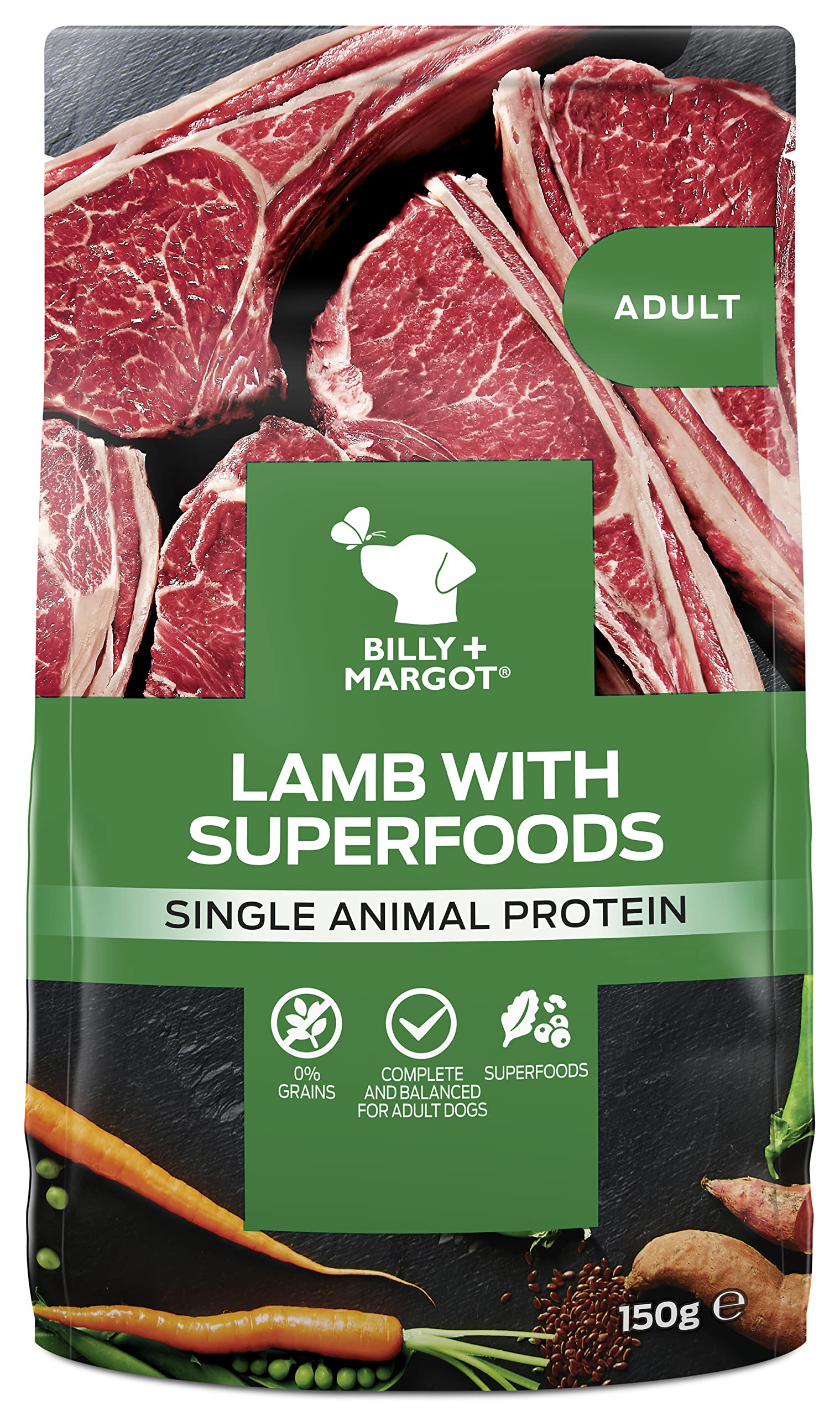 Billy & Margot Adult Lamb with Superfoods Pouch 150G