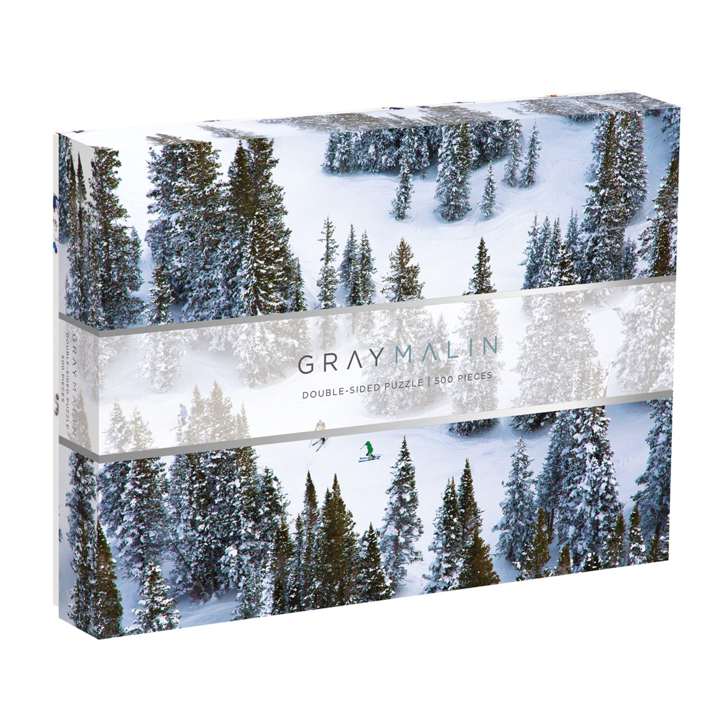 Galison Gray Malin 2-Sided Jigsaw Puzzle, The Snow, 500 Pieces - 24” x 18”, Double-Sided Puzzle with Vibrant Artwork, Perfect for Family Fun