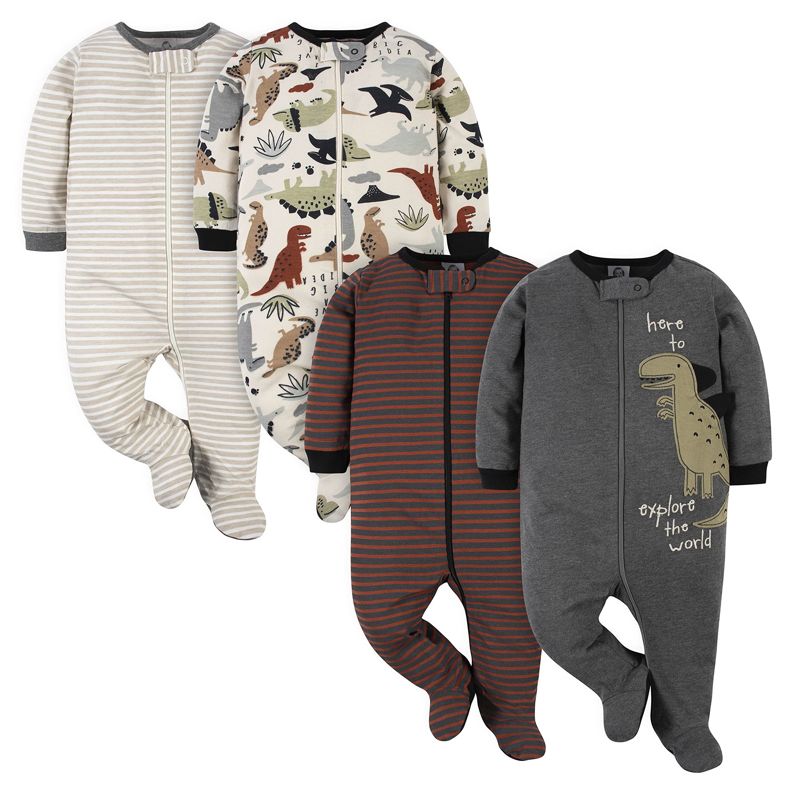 Gerber Baby Boys 4 Pack Sleep 'N Play Footie