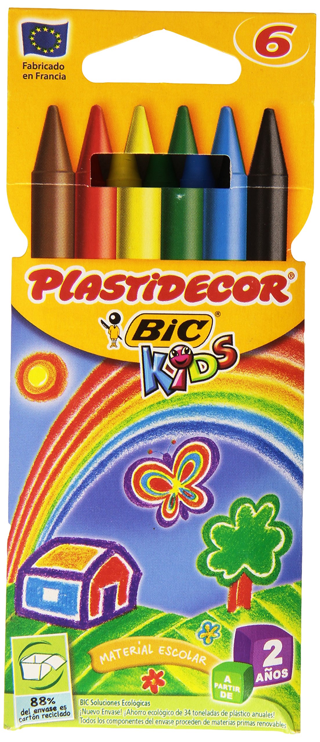 BIC Plastidecor Pencil Case â€“ 6 Crayons