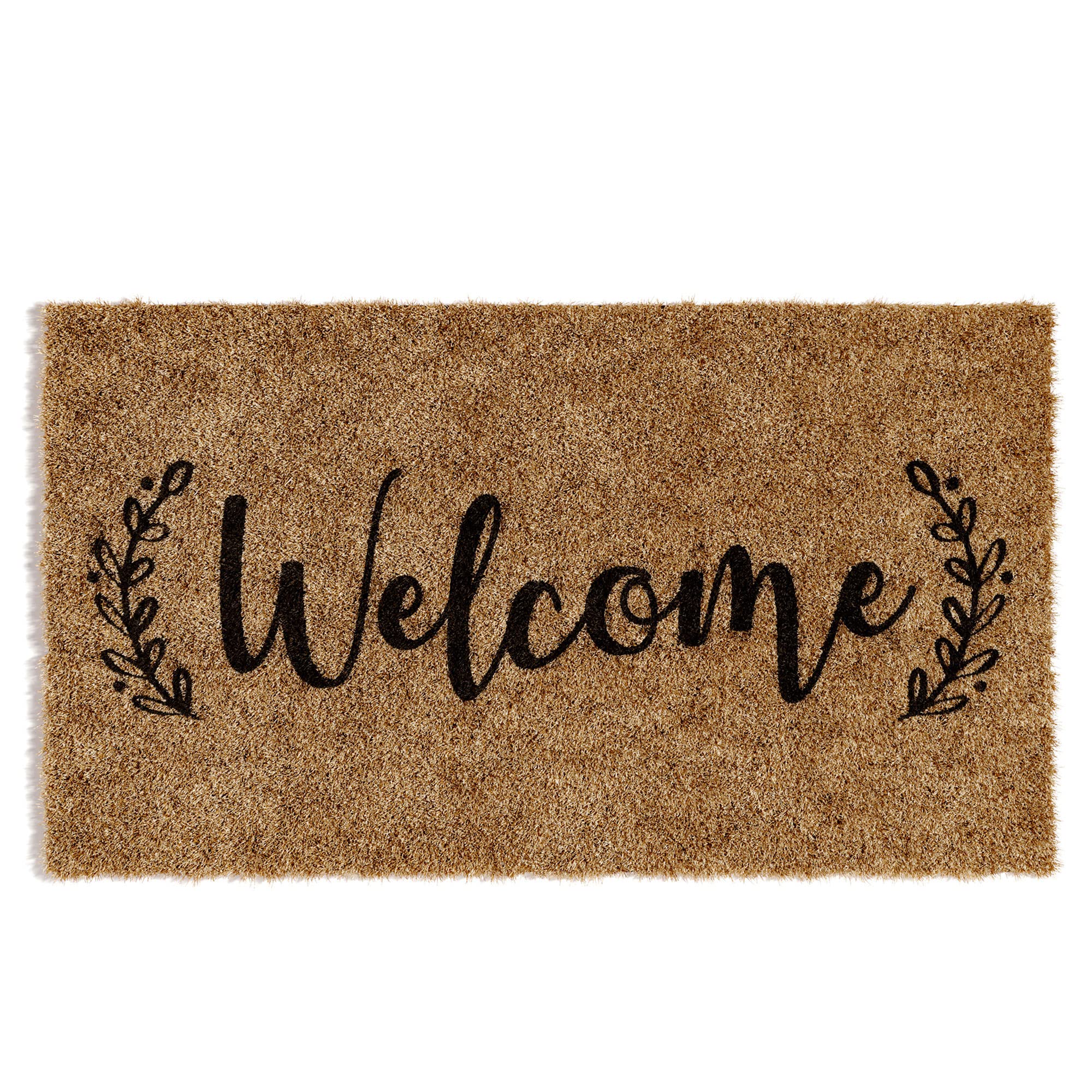 Barnyard Designs 'Welcome' Doormat Welcome Mat for Outdoors, Large Front Door Entrance Mat, 30x17, Brown