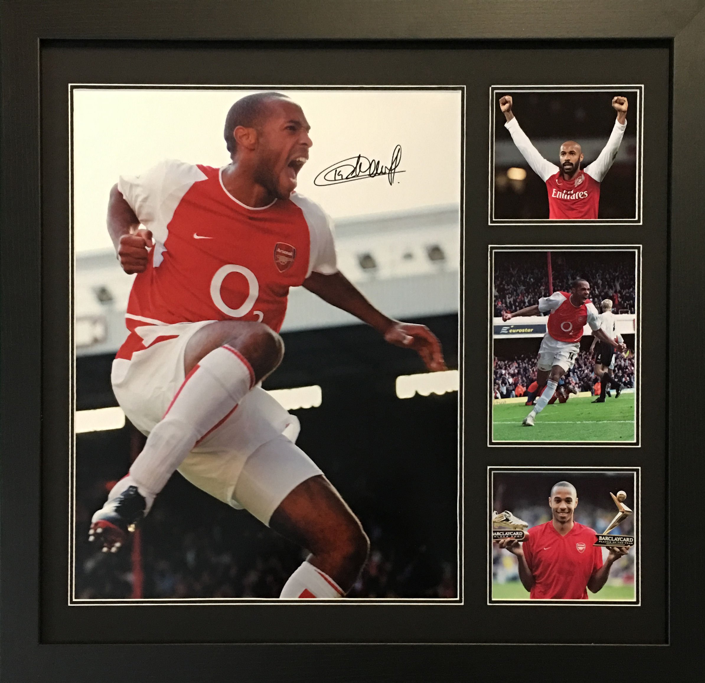 Thierry Henry signed and Framed Arsenal 16x20 inch photo with COA and proof