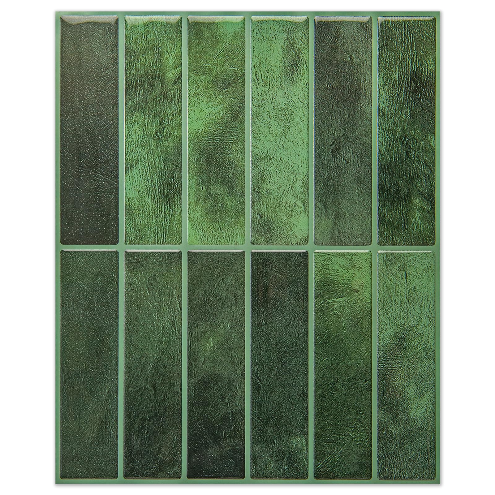 LONGKING Green Peel and Stick Backsplash Tiles for Kitchen Wall, Kitchen backsplash Tiles, Wall Tiles