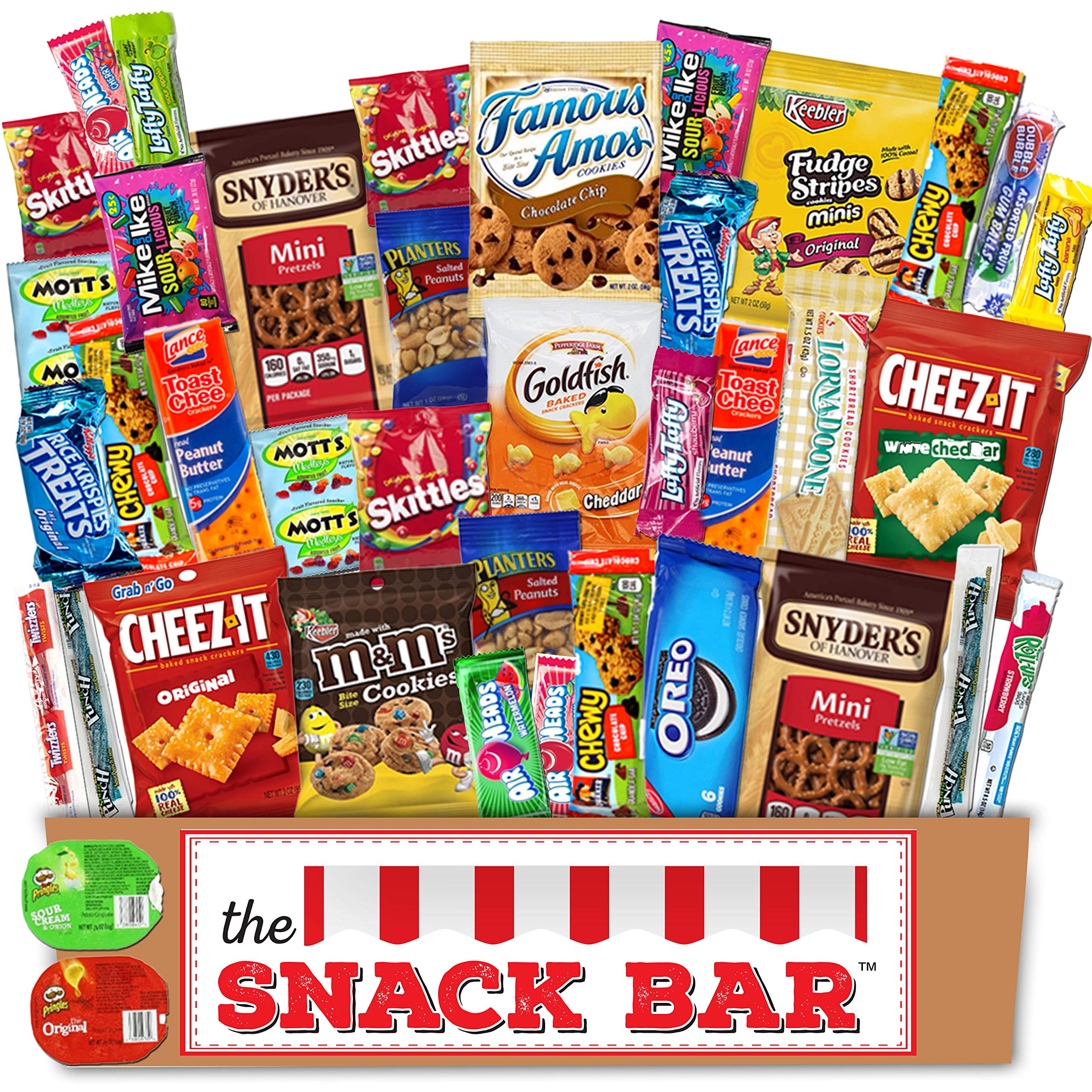 The Snack BarSnack Care Package (40 count) - Variety Assortment with American Candy, Fruit Snacks, Gift Snack Box for Lunches, Office, College Students, Road Trips, Holiday Gifts