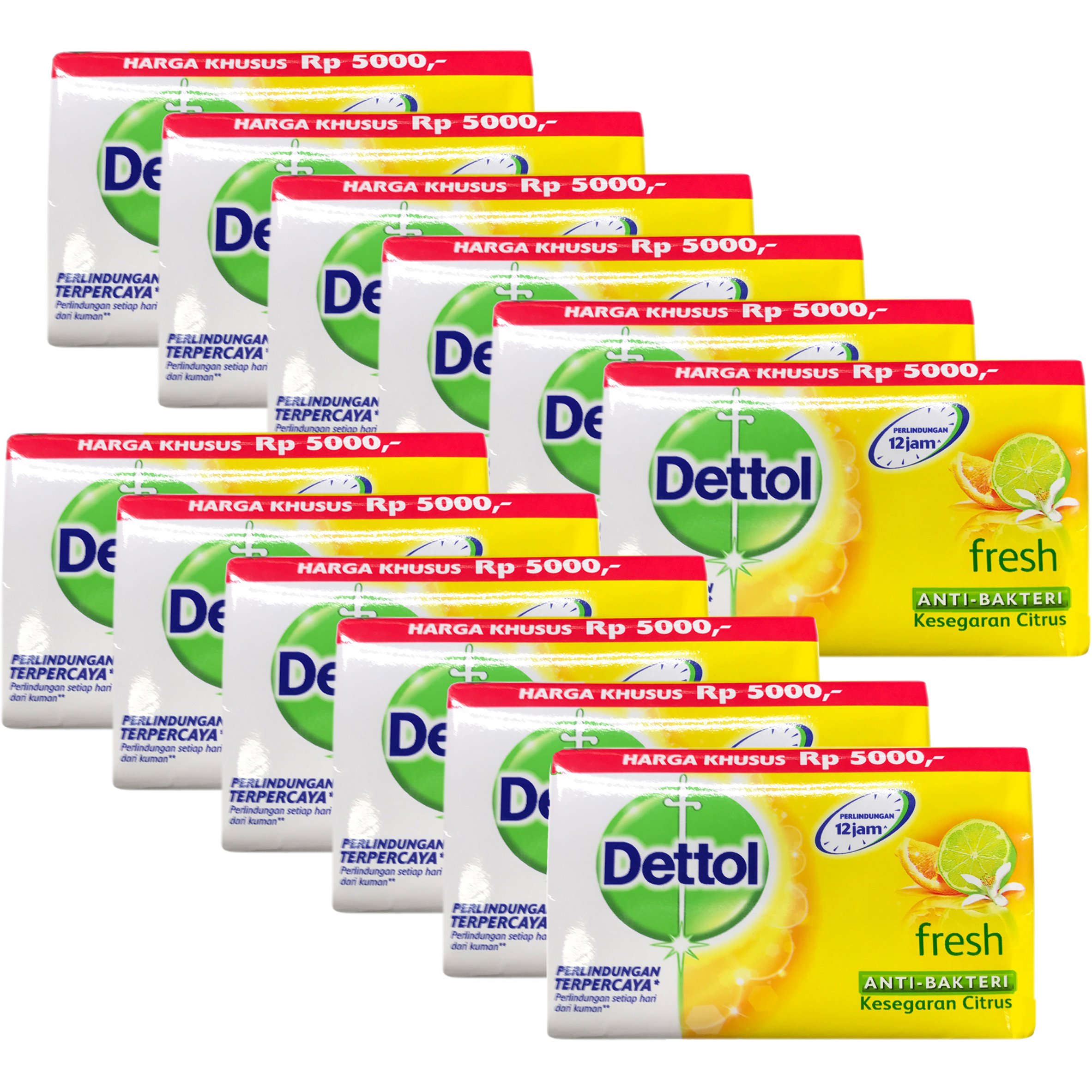 DettolAnti-Bacterial Bar Soap, Re-Energize Fresh, 110 Gr / 3.88 Oz (Pack of 12)