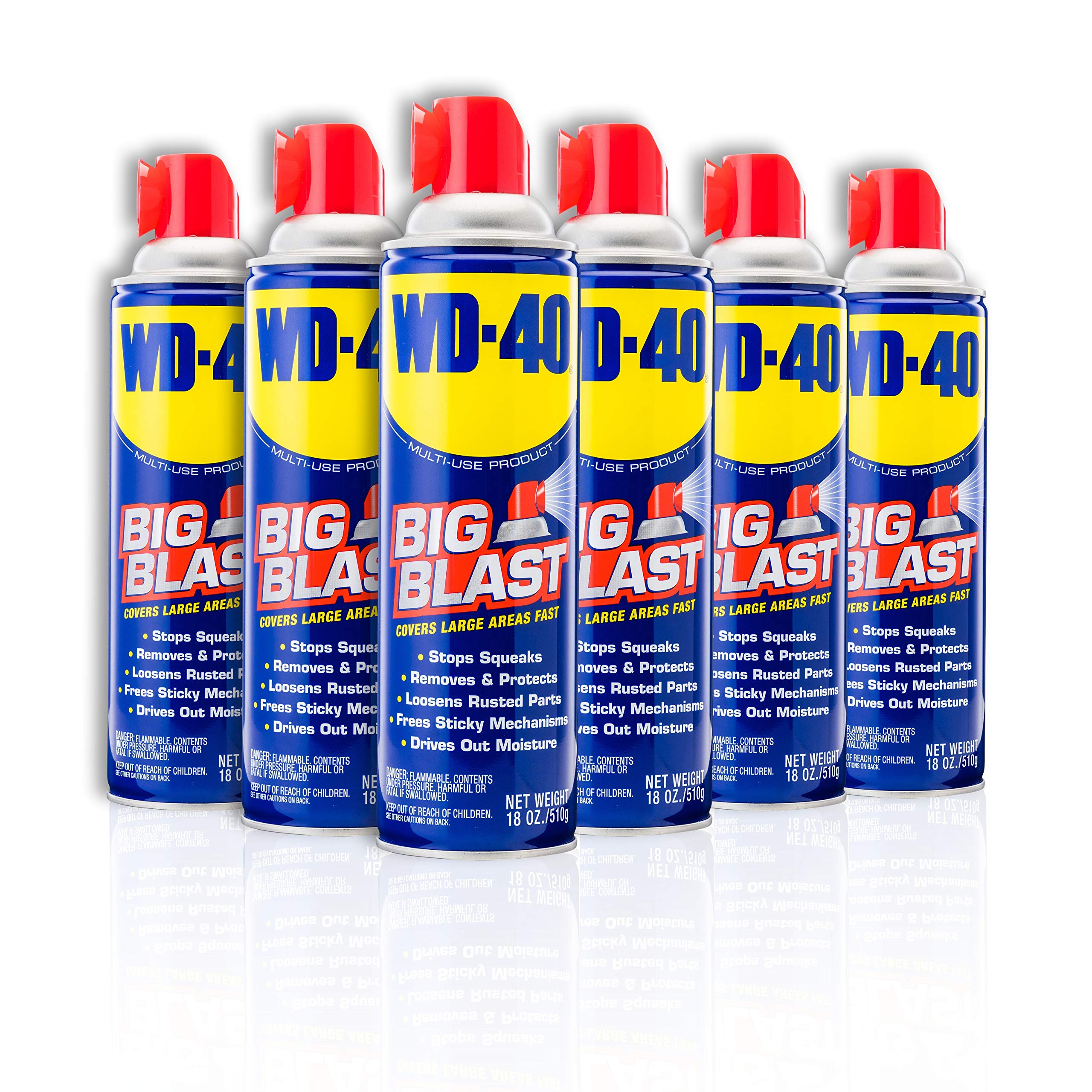 WD-40 Original Formula, Multi-Use Product with Big-Blast Spray, 18 OZ [6-Pack]