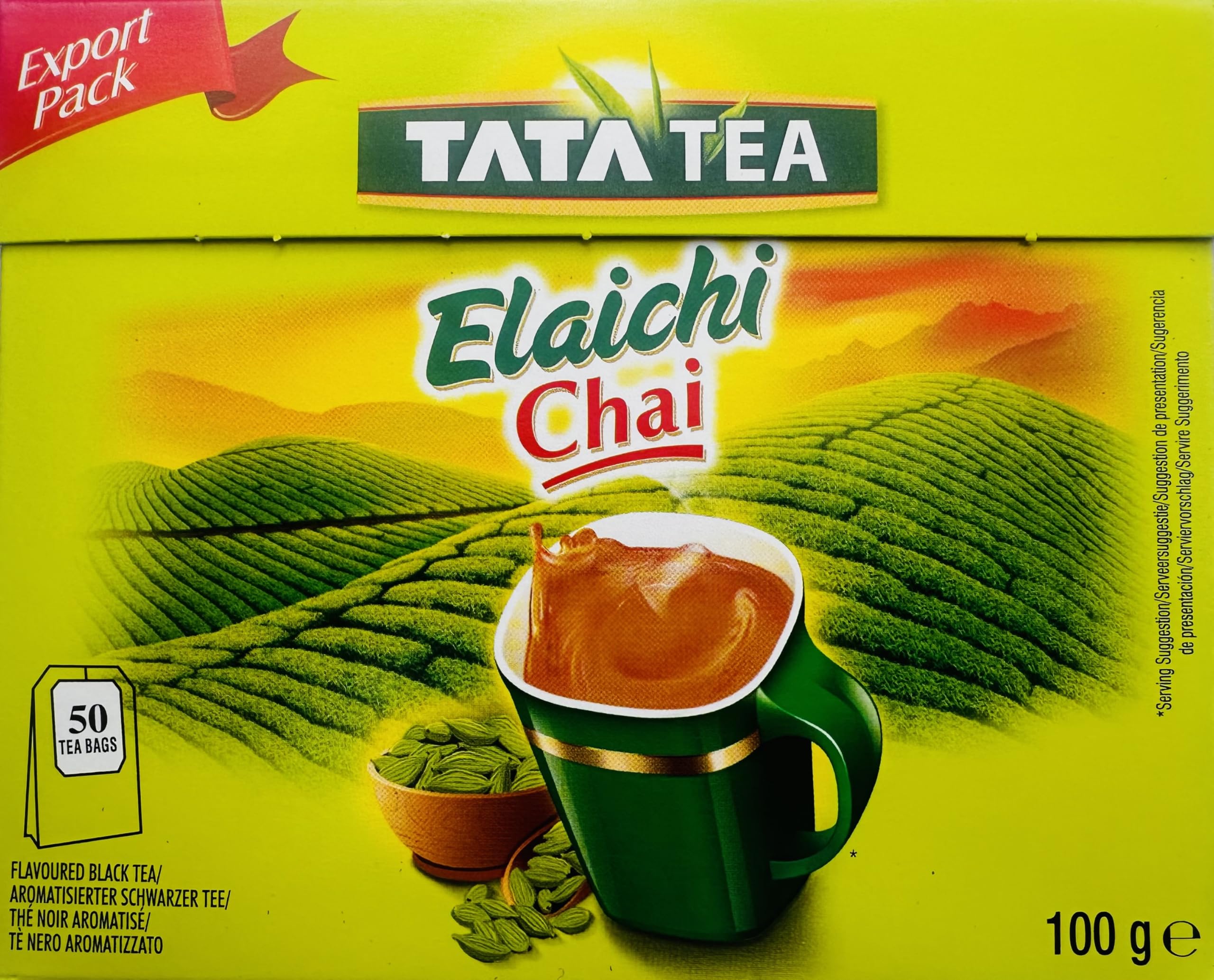 TATA TEA Elaichi Chai (CARDAMOM TEA) 100g (50 TEA BAGS)