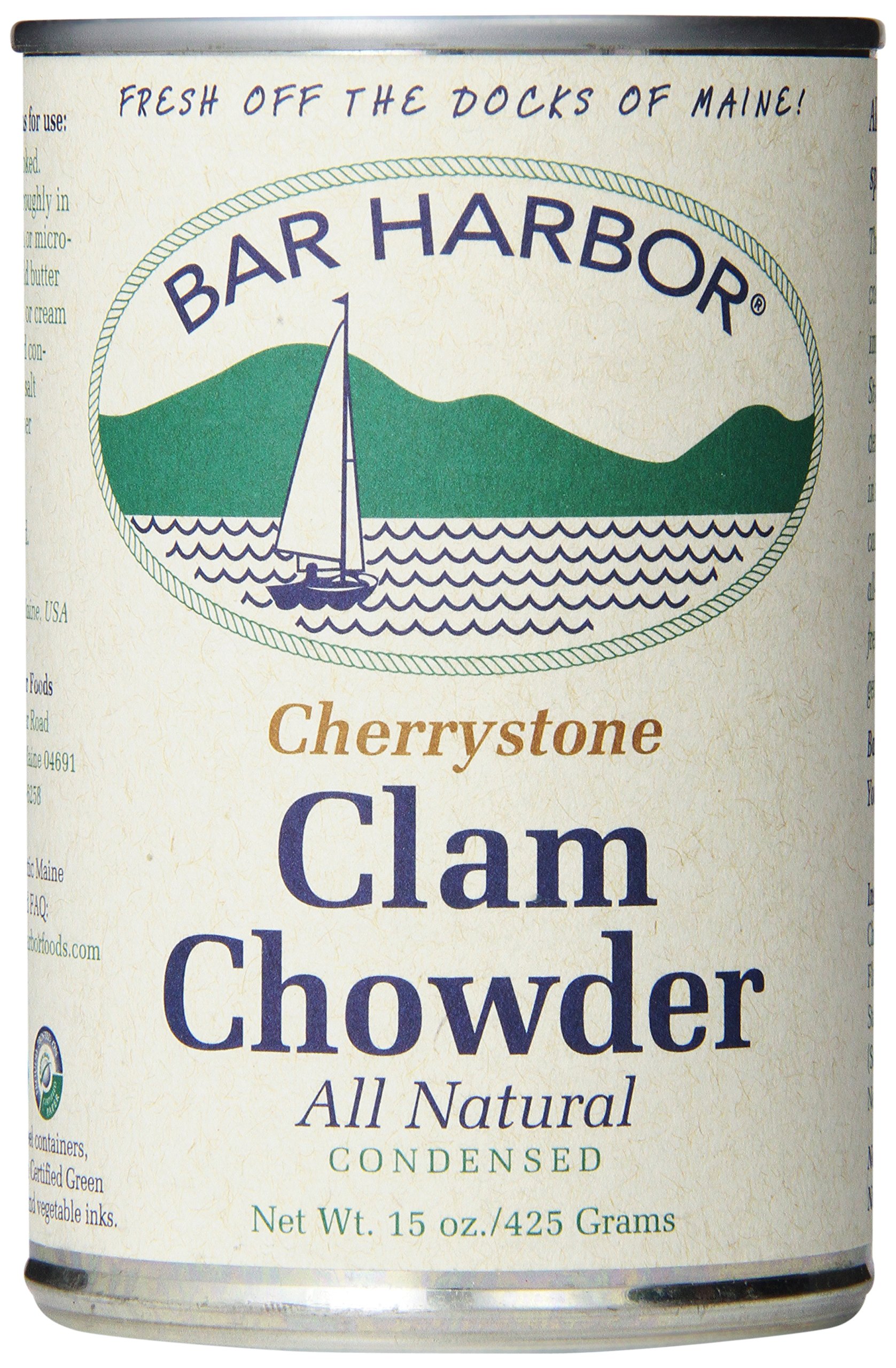 Bar Harbor Cherrystone Clam Chowder, 15 oz. (Pack of 6)