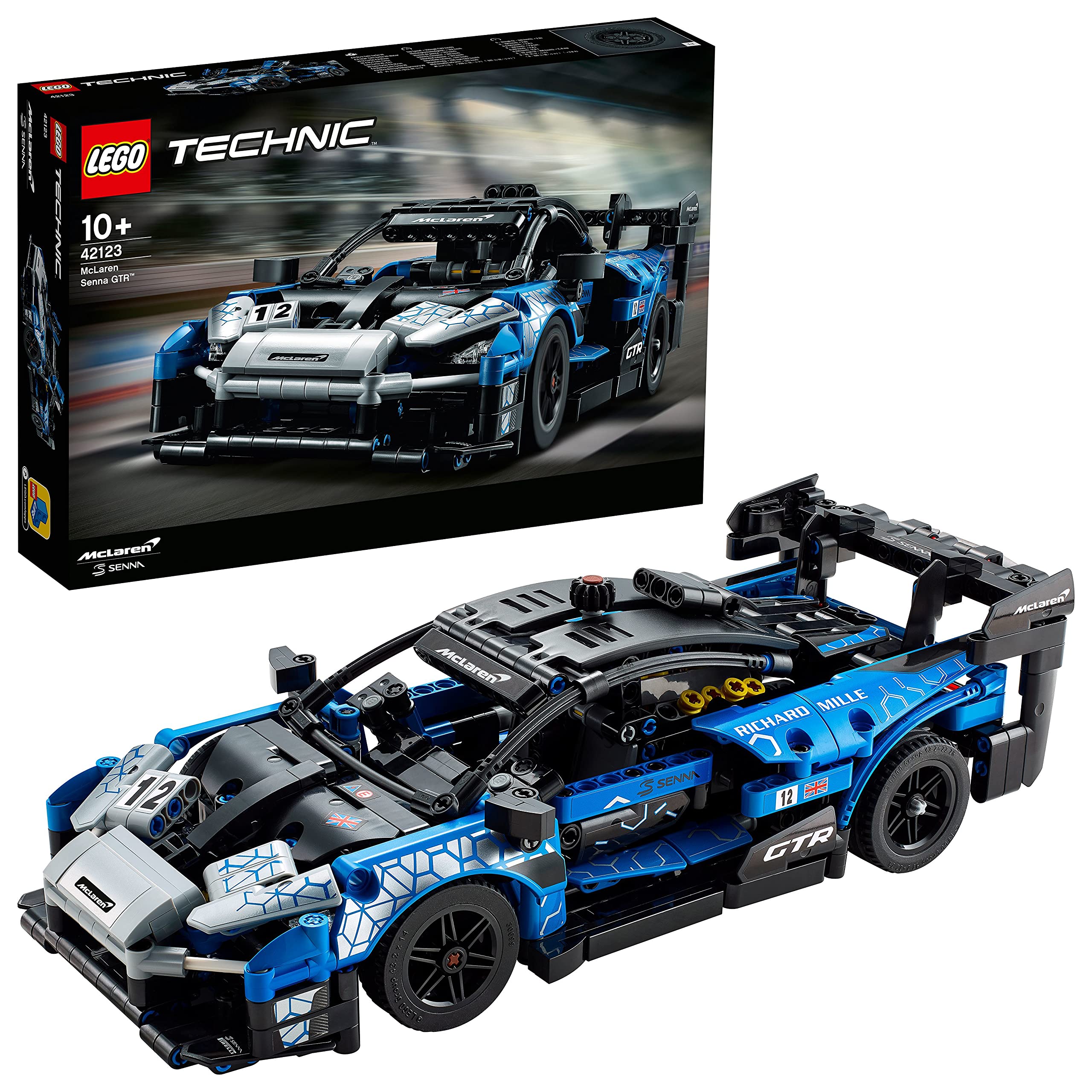 LEGOTechnic McLaren Senna GTR™ 42123 Toy Car Model Building Kit; Build and Display an Authentic McLaren Supercar