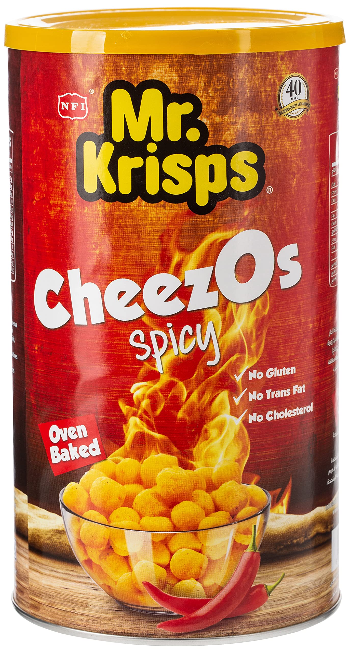 Mr.Krisps Cheezos Spicy Flaming Hot Can 80 gm