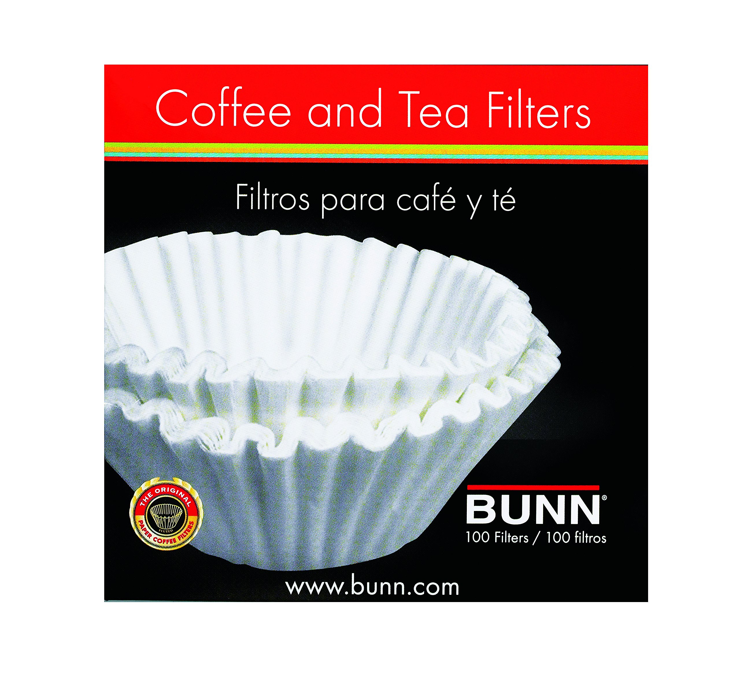 BUNN Coffee Filters, 10/12-Cup Size, 100 Filters/Pack