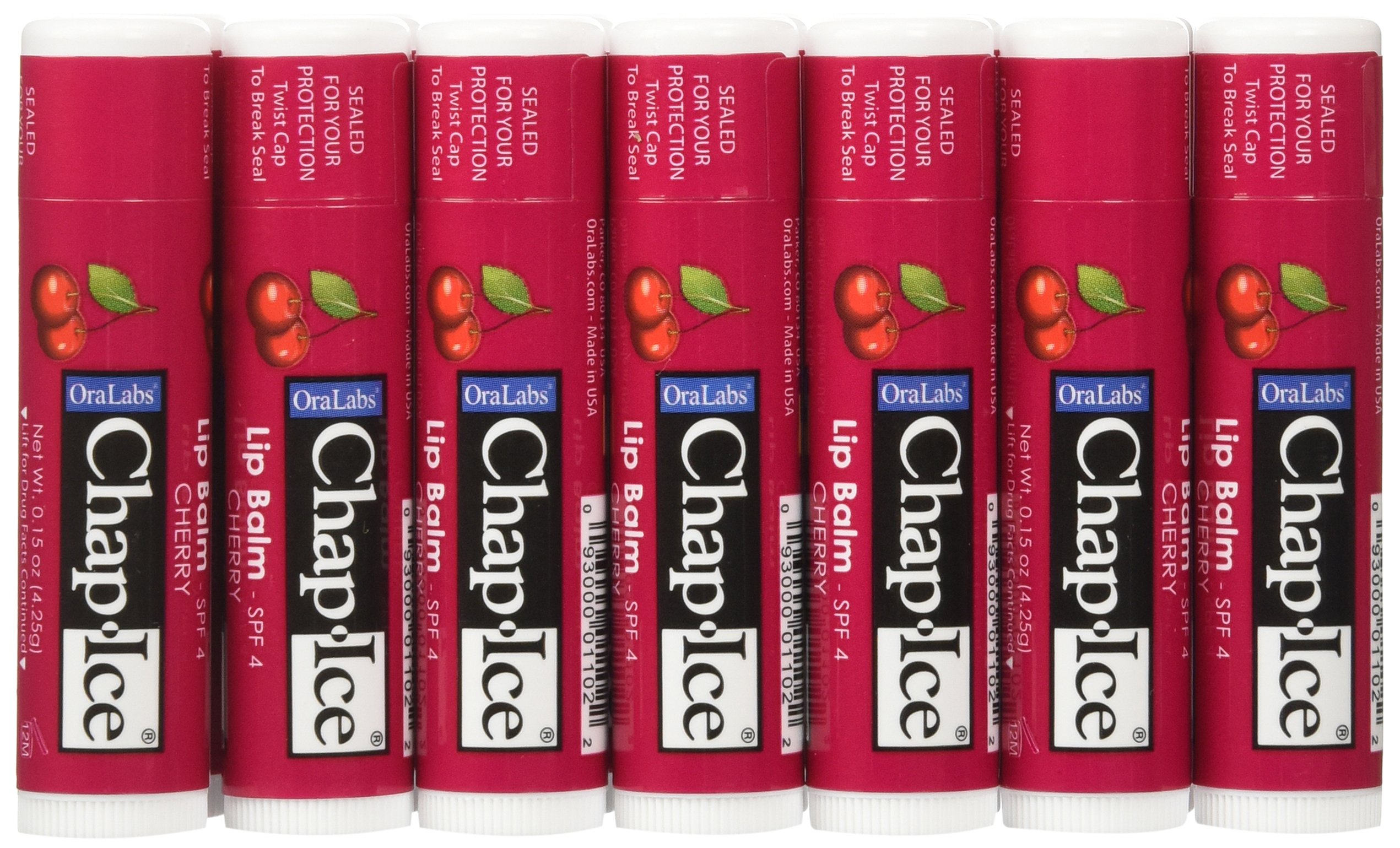 CHAP-ICEChap Ice Cherry SPF-4 Lip Balm Stick, 24-Count