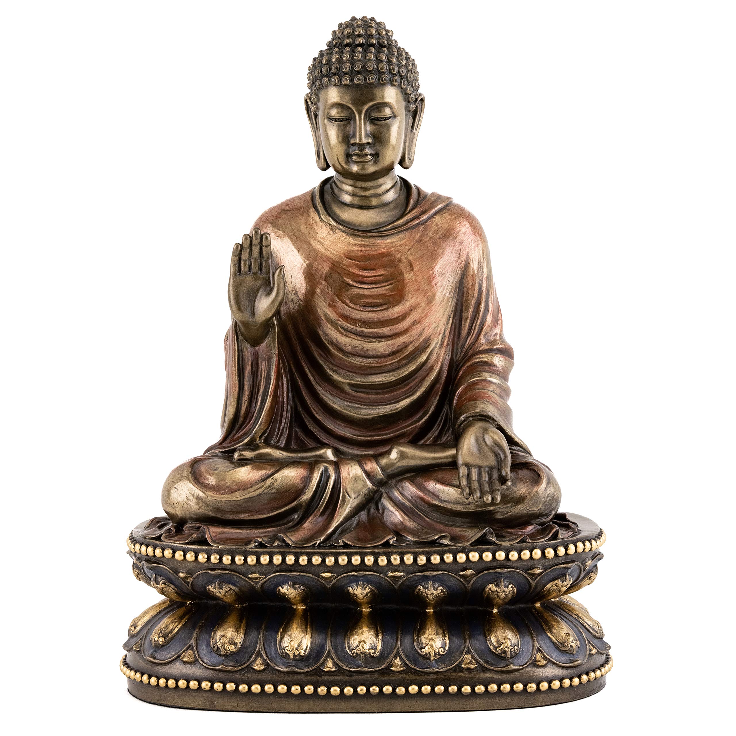 Top Collection Meditating Shakyamuni Buddha Statue Touching the Earth - The Enlightened One Sculpture in Premium Cold Cast Bronze- 9-Inch Supreme Buddha Figurine