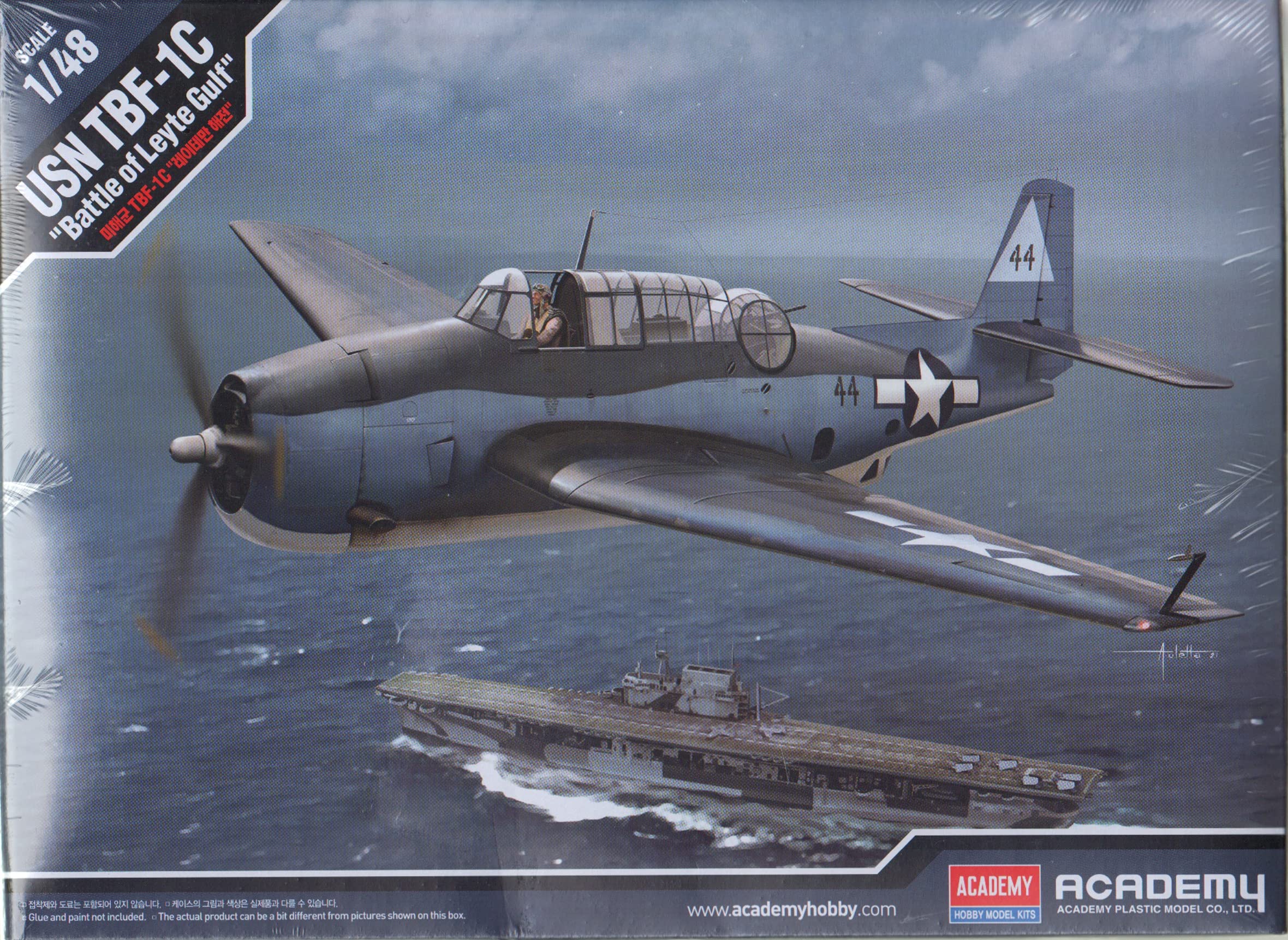 Academy12340 1/48 United States Navy TBF-1C Avenger Battle of Late Plastic Model