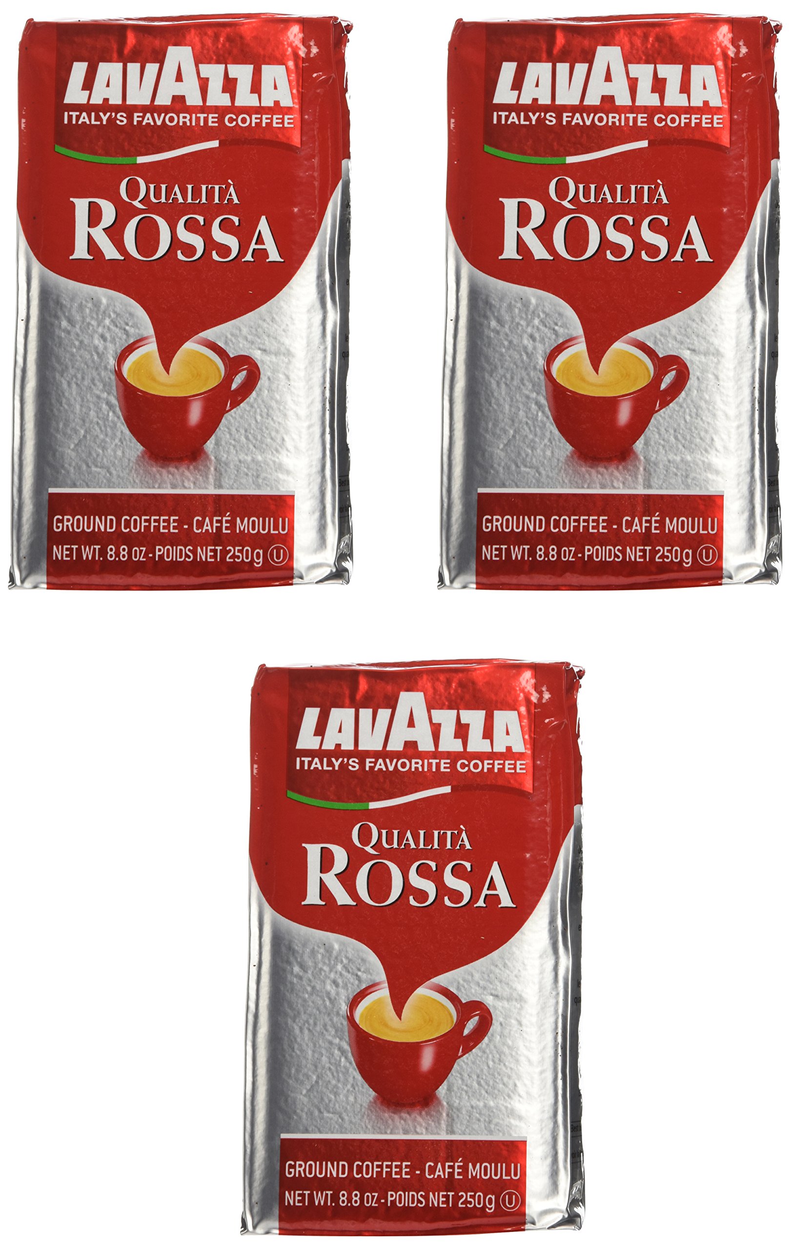 LavazzaQualita Rossa, 8.8 oz Brick, Ground (Pack of 3)