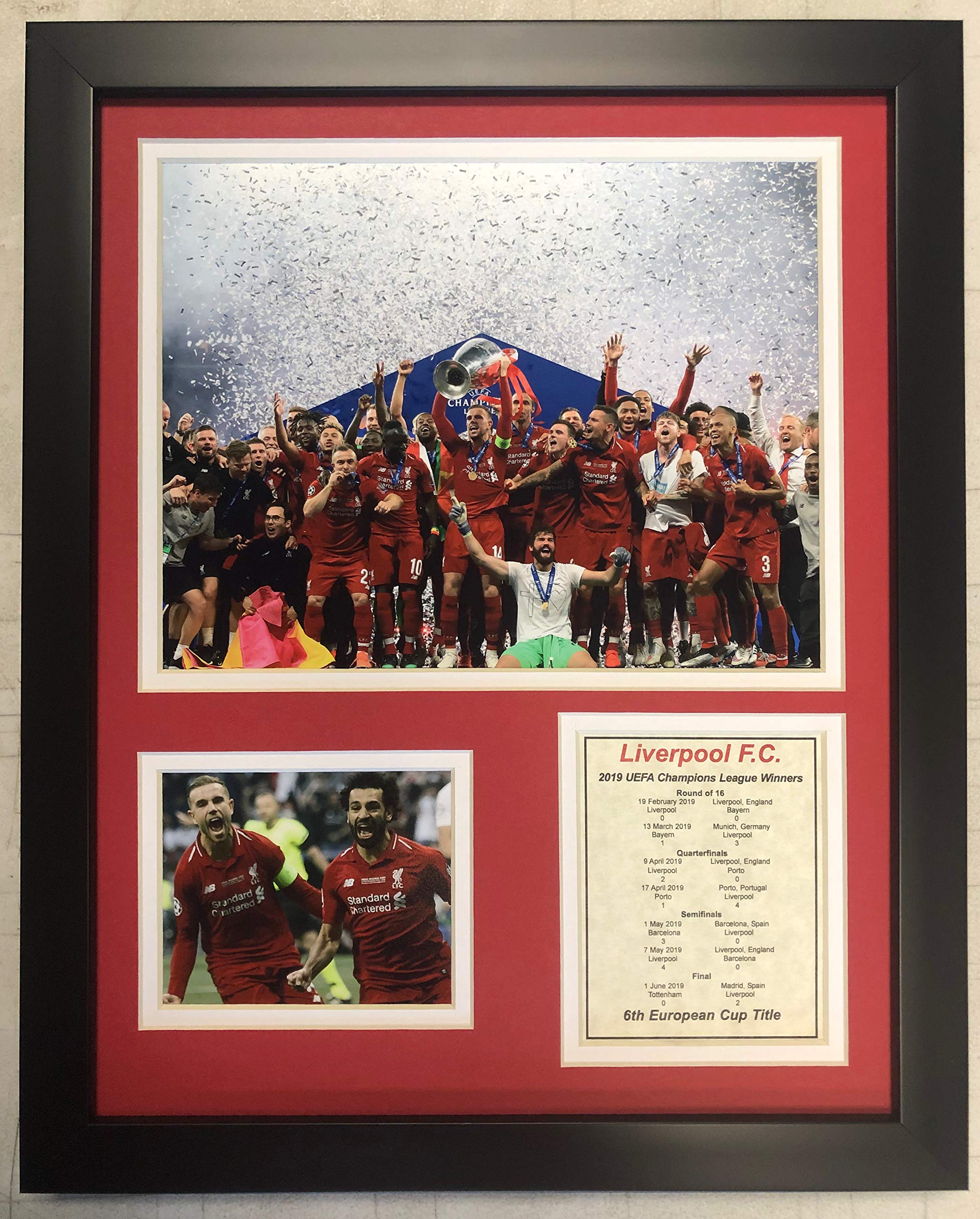 Liverpool FC 2019 UEFA Champions League Champions Collectible | Framed Photo Collage Wall Art Decor