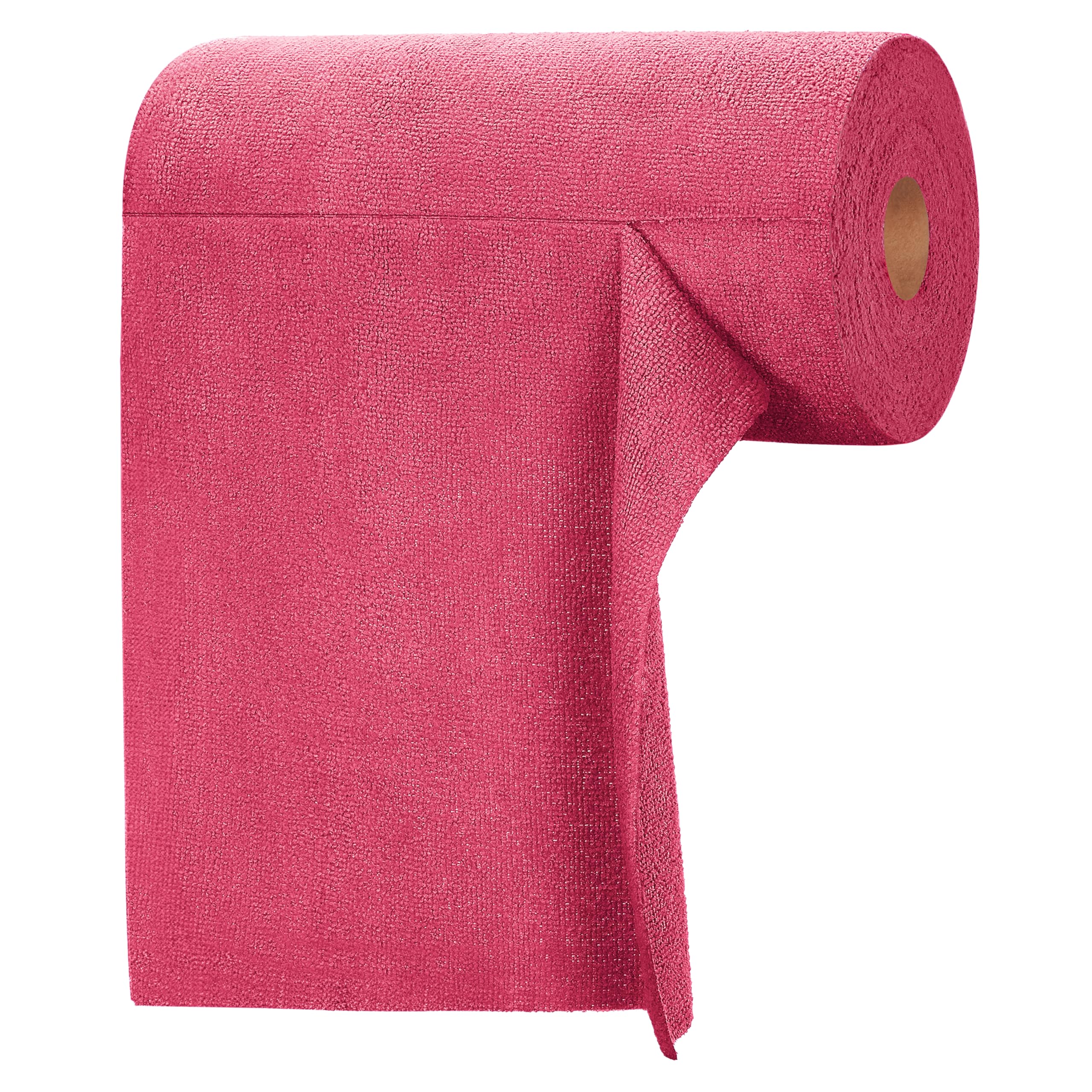 Tear-A-Rag Roll -50 Pack, 12 x 12 Microfiber Cleaning Cloth, Reusable Towels for Home, auto and Shop (Magenta)