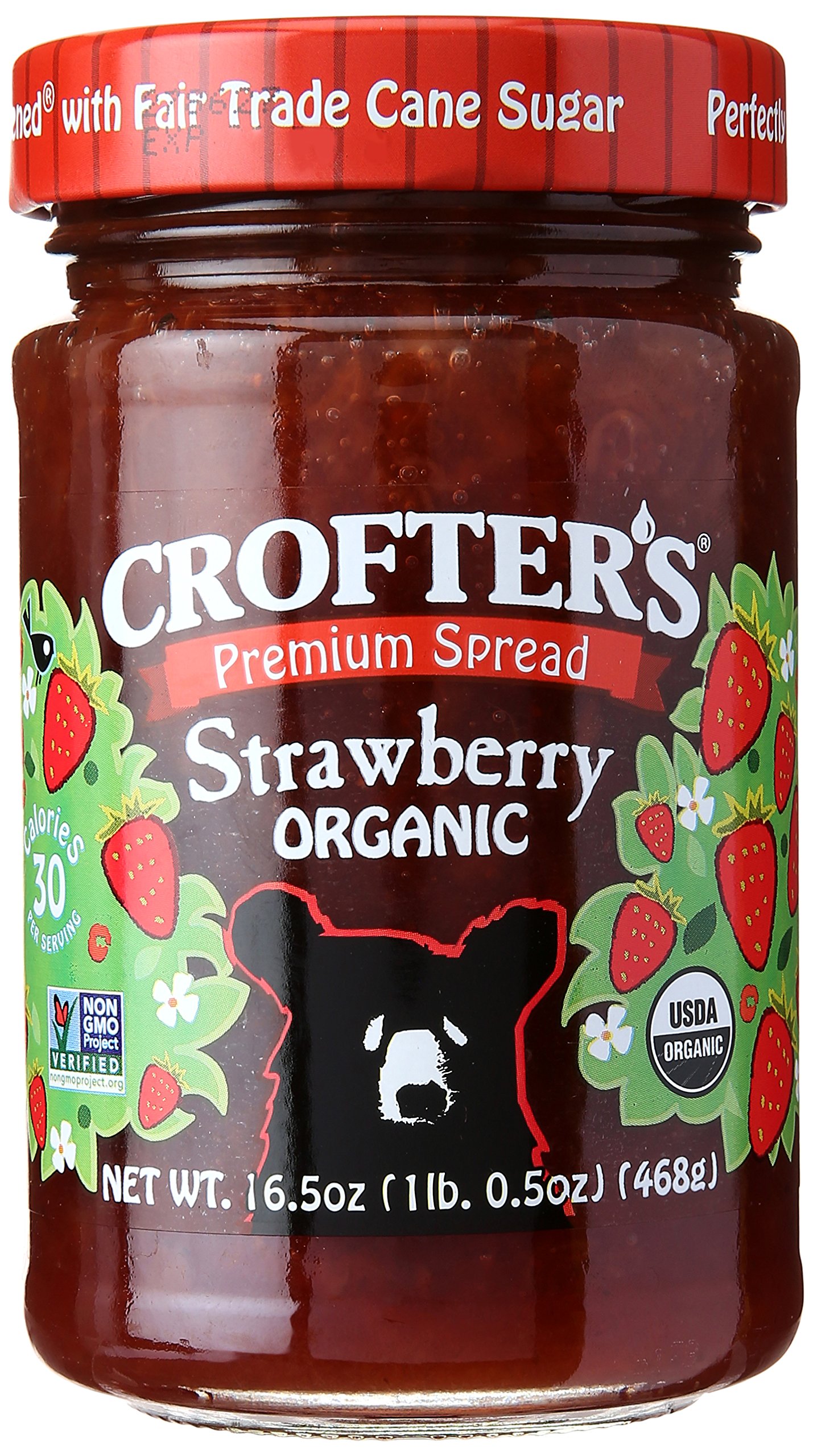 Crofters Organic Premium Spread, Strawberry, 16.5 oz