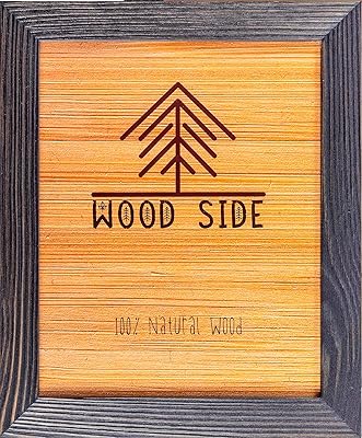 Rustic Wooden Poster Picture Frame 16x20 - Natural Solid Eco Distressed Wood for Wall Mounting Photo Frame - Dark Grey