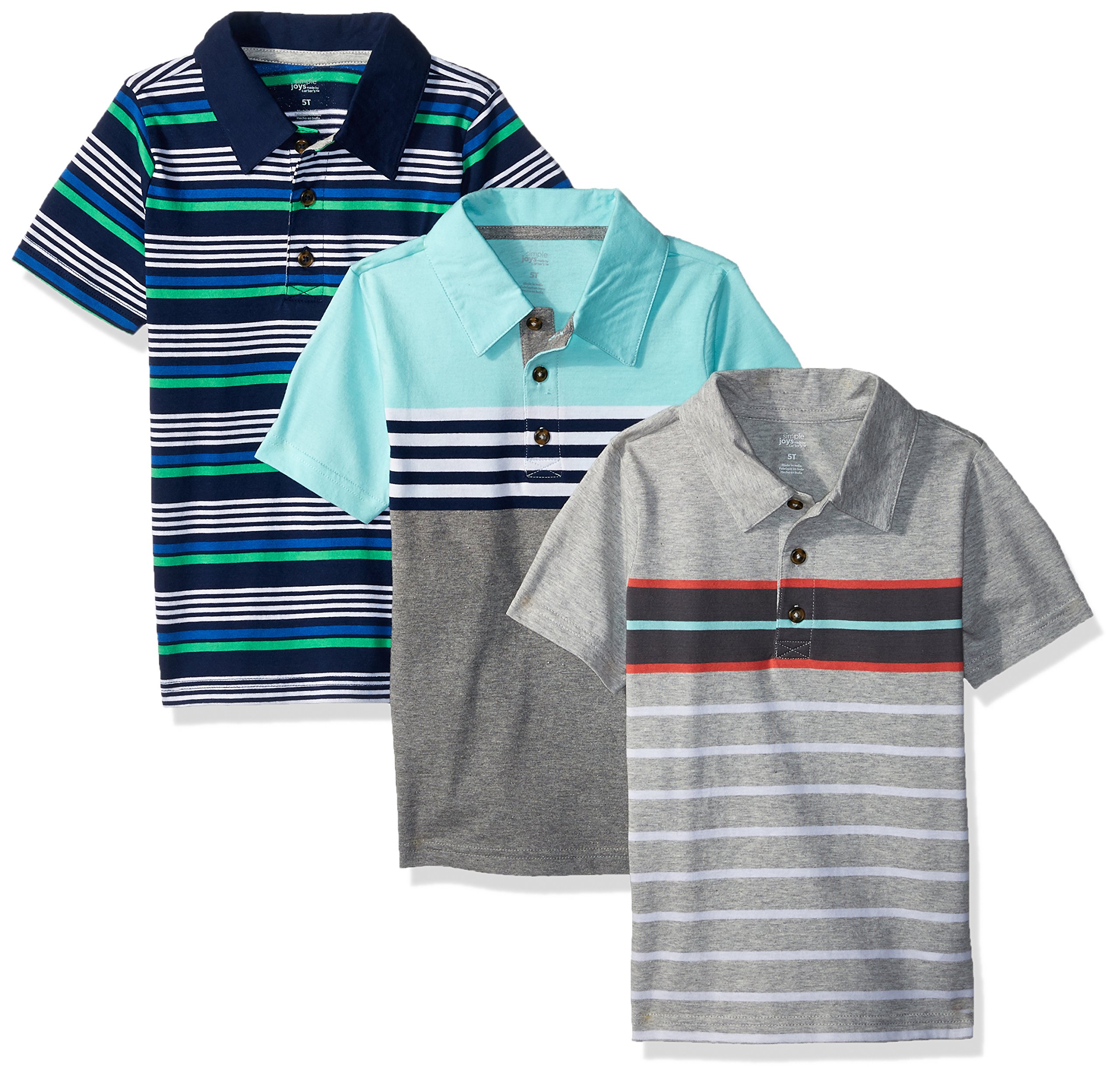 Simple Joys by Carter'sBoys' 3-Pack Short Sleeve Polo